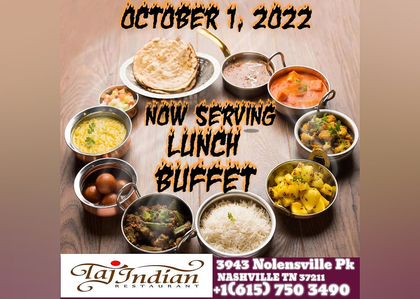 #18. Taj Indian Restaurant