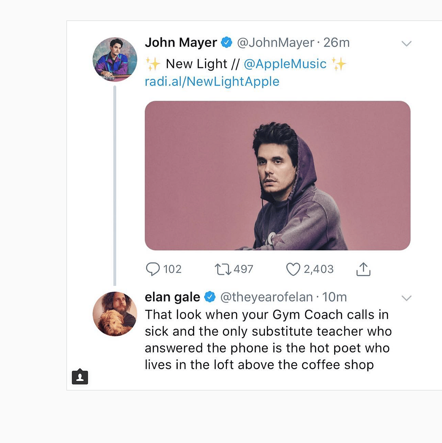 John Mayer and Elan Gale