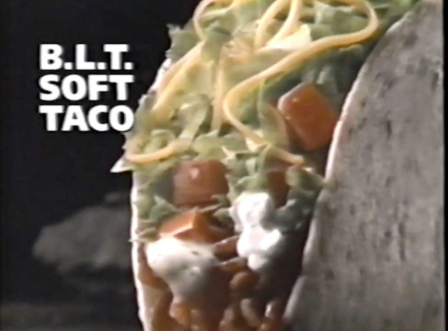 Still of the B.L.T. Soft Taco from an old tv spot