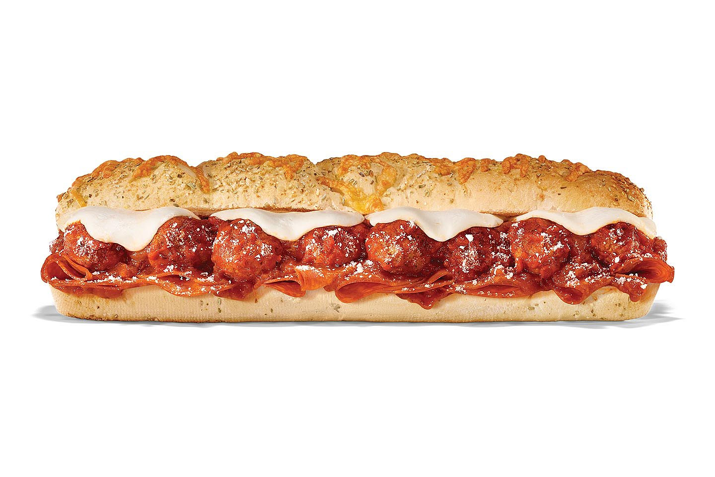 Press photo of the Meatball Pepperoni sandwich from Subway