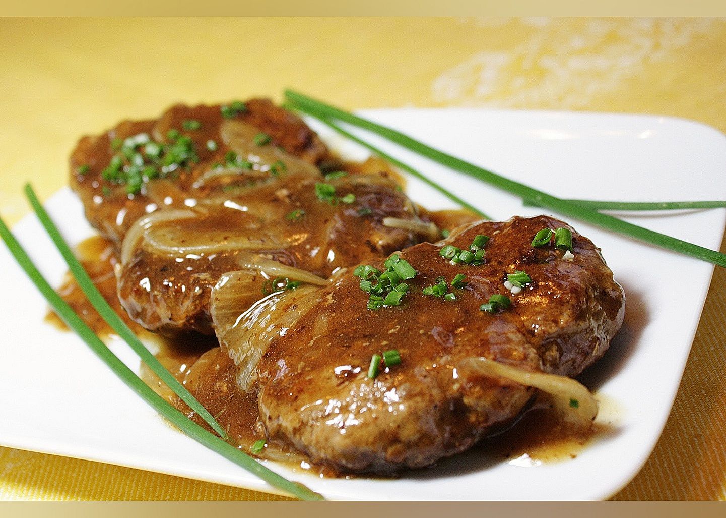 Hamburger Steak with Onions and Gravy