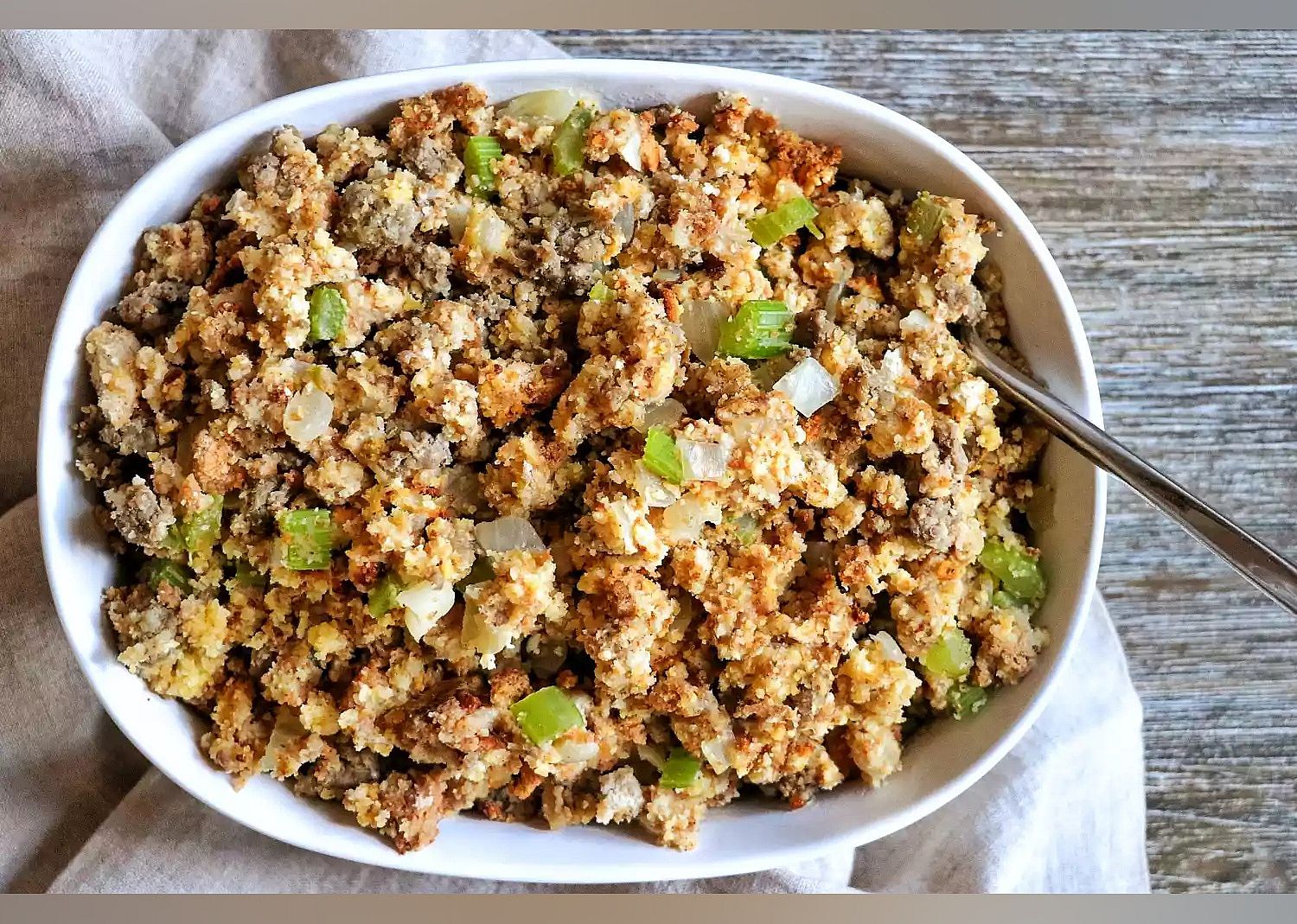Cornbread stuffing with sausage
