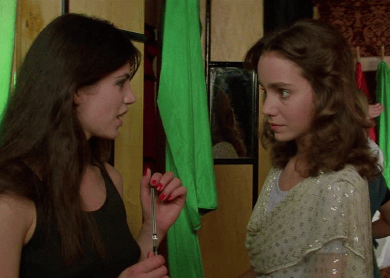 Jessica Harper and Barbara Magnolfi in "Suspiria"