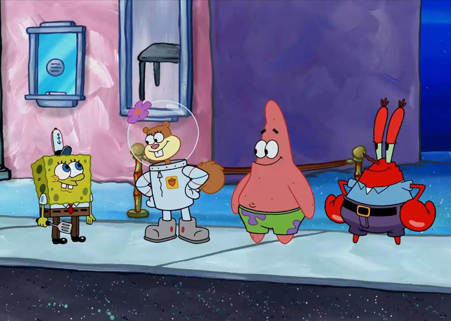 Cartoon sea creatures.