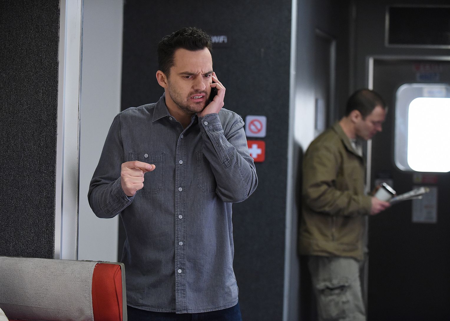 Jake Johnson in a scene from "New Girl."