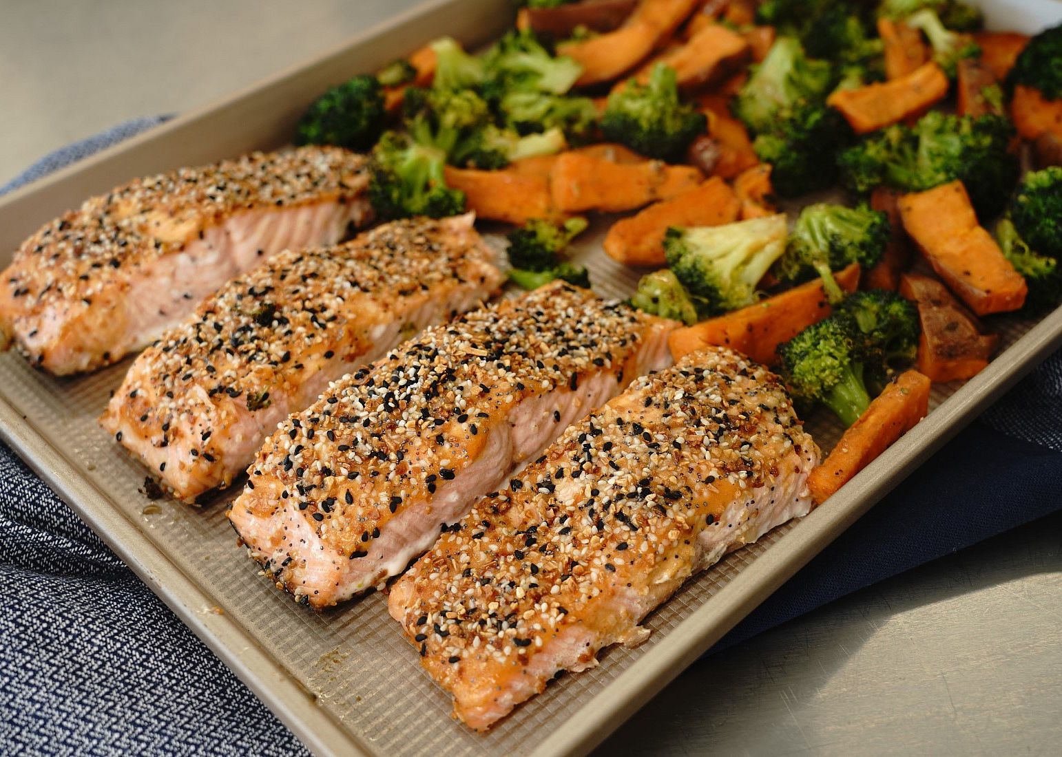 Everything Salmon Sheet Pan Dinner