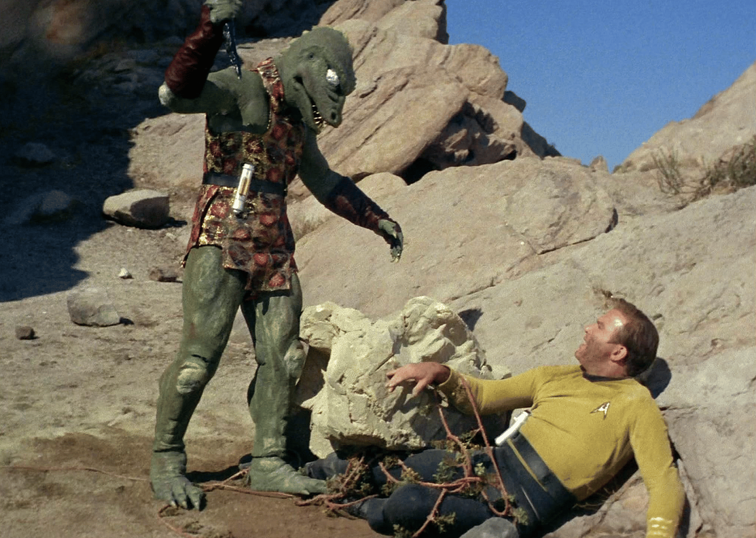 William Shatner and Gary Combs in Star Trek.