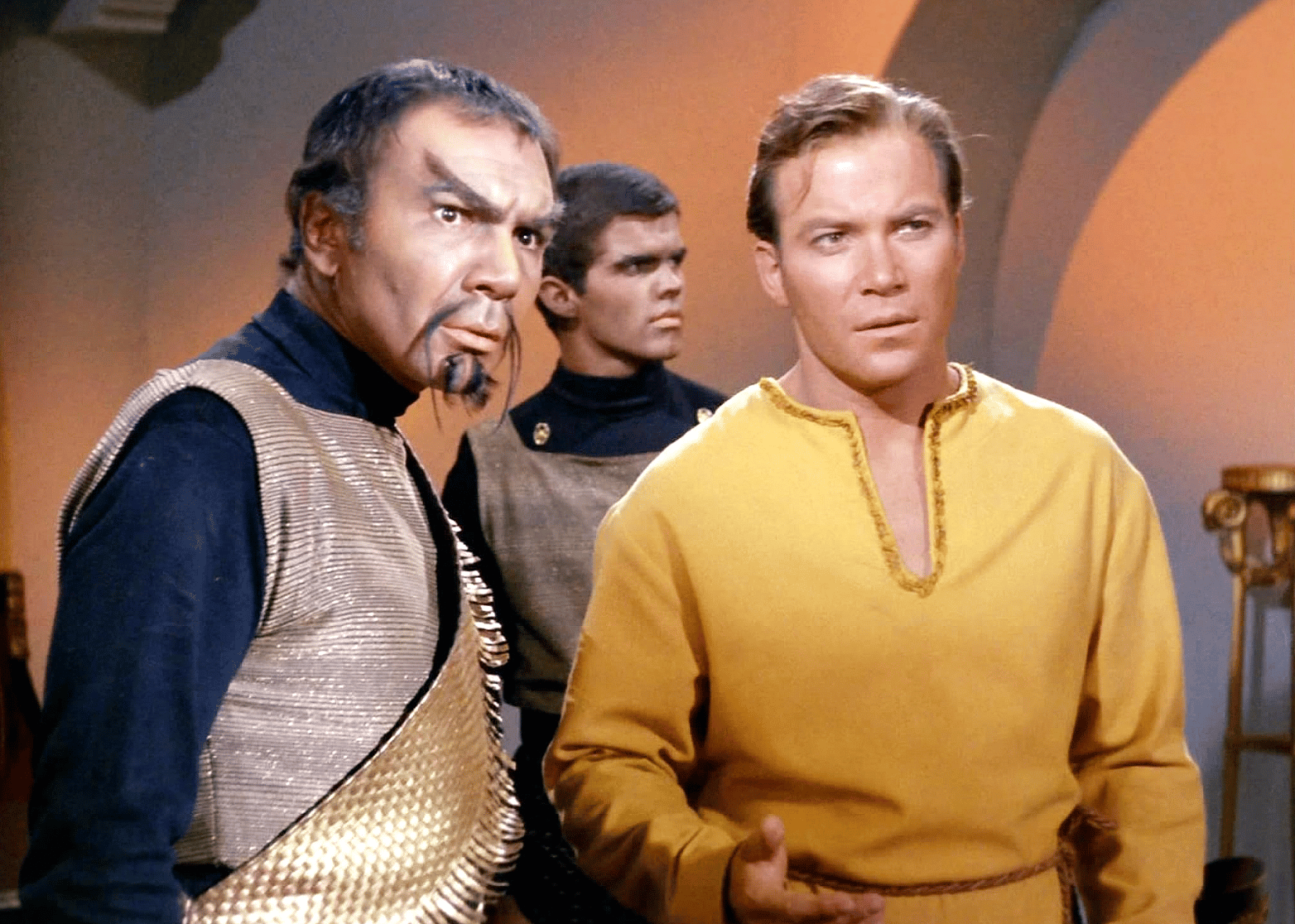 William Shatner and John Colicos in Star Trek.