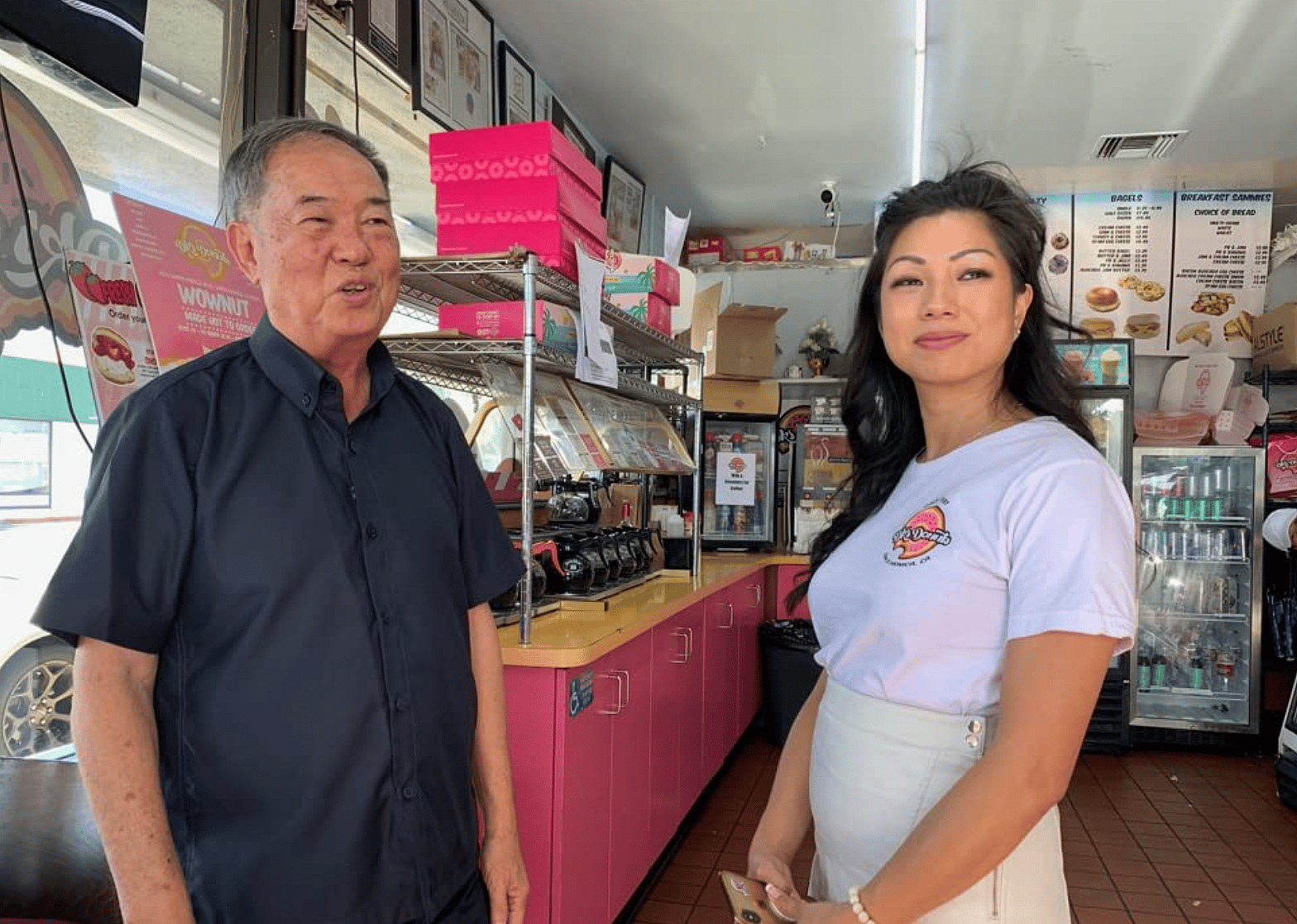 Ted Ngoy and Mayly Tao in "The Donut King".