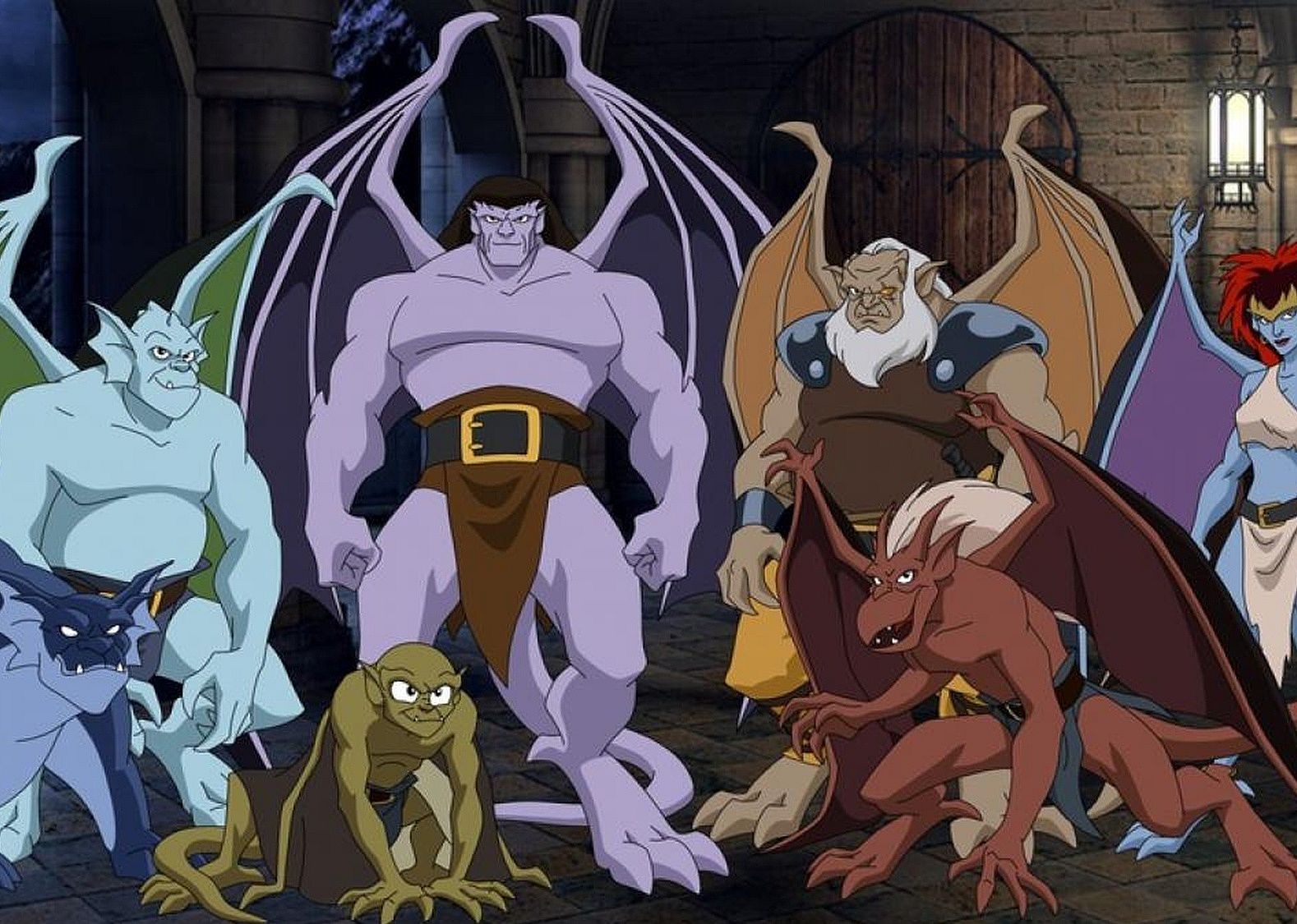 An animation of the gargoyles.