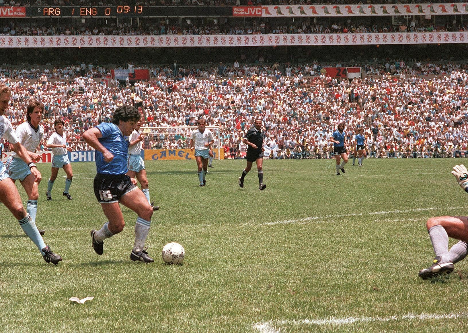 1986: Diego Maradona scores 'Goal of the Century'