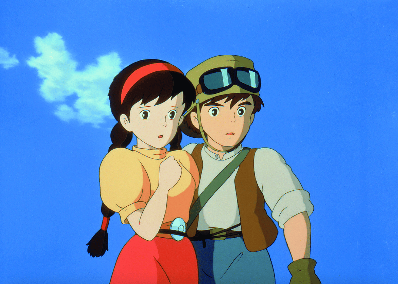 A screengrab of a scene from "Castle in the Sky"