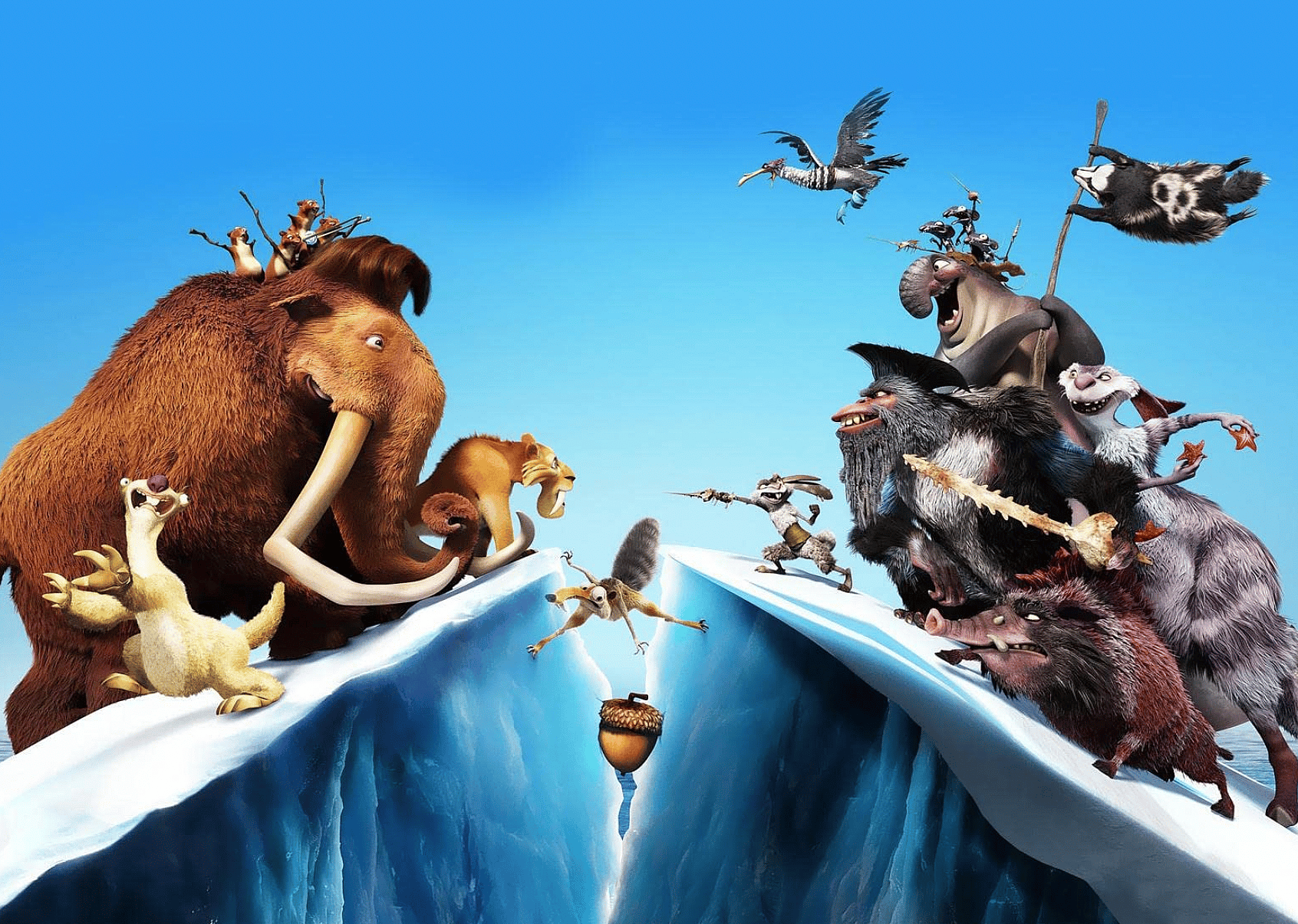 Movie poster of "Ice Age: Continental Drift".