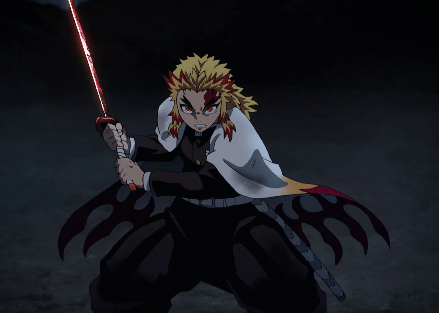 A screengrab of a scene from "Demon Slayer the Movie: Mugen Train"