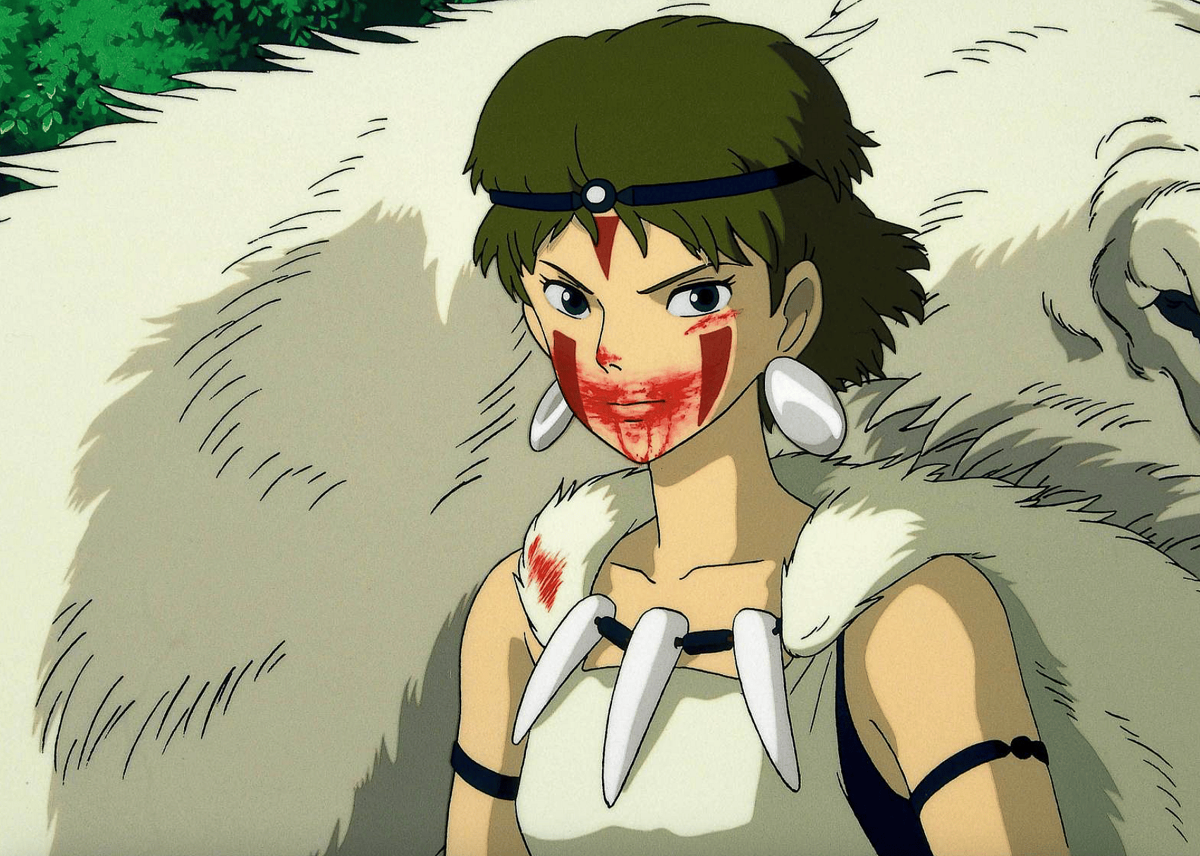 A screengrab of a scene from "Princess Mononoke"