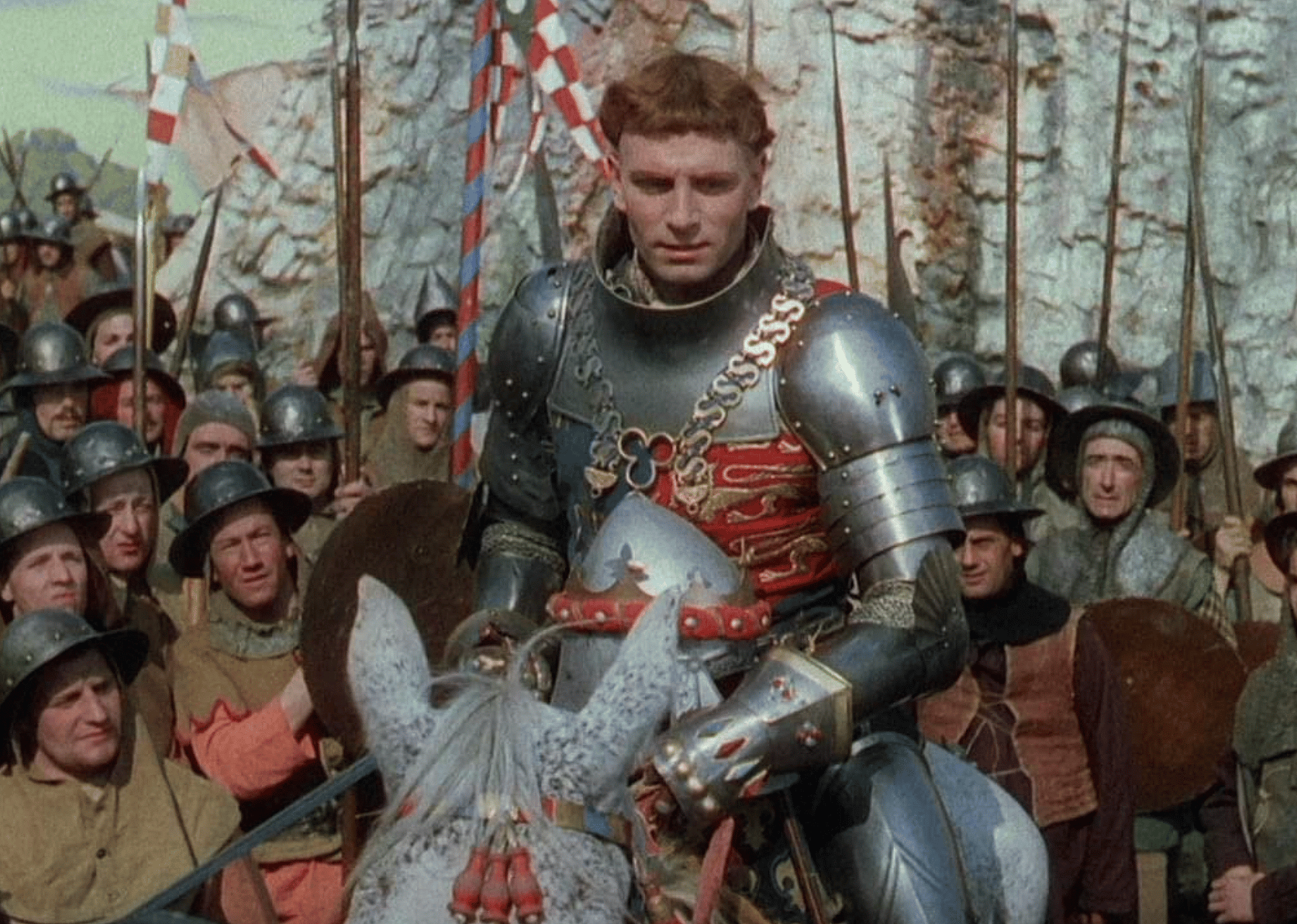 Laurence Olivier in a scene from “Henry V"