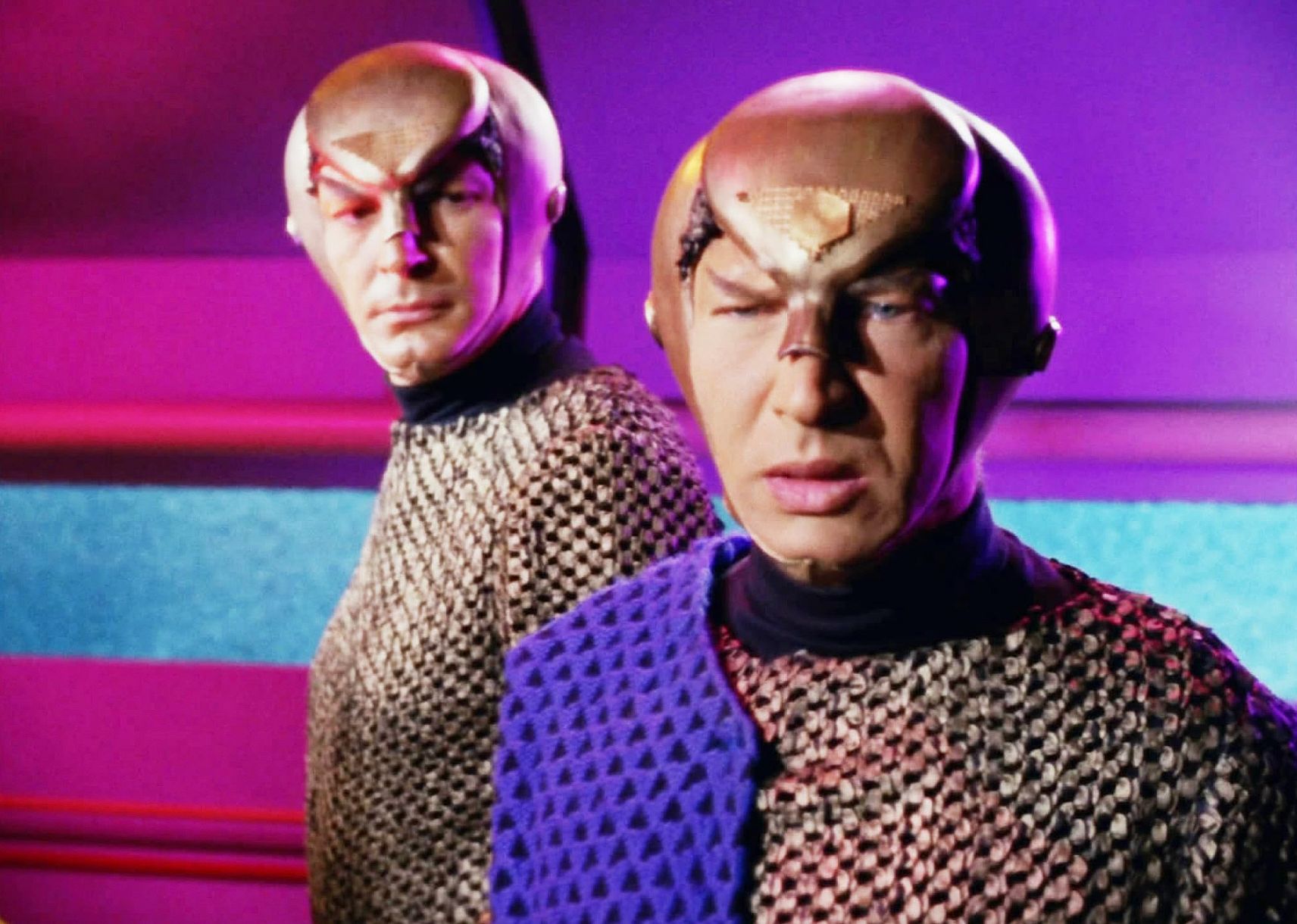 Robert Chadwick and Lawrence Montaigne in Star Trek.