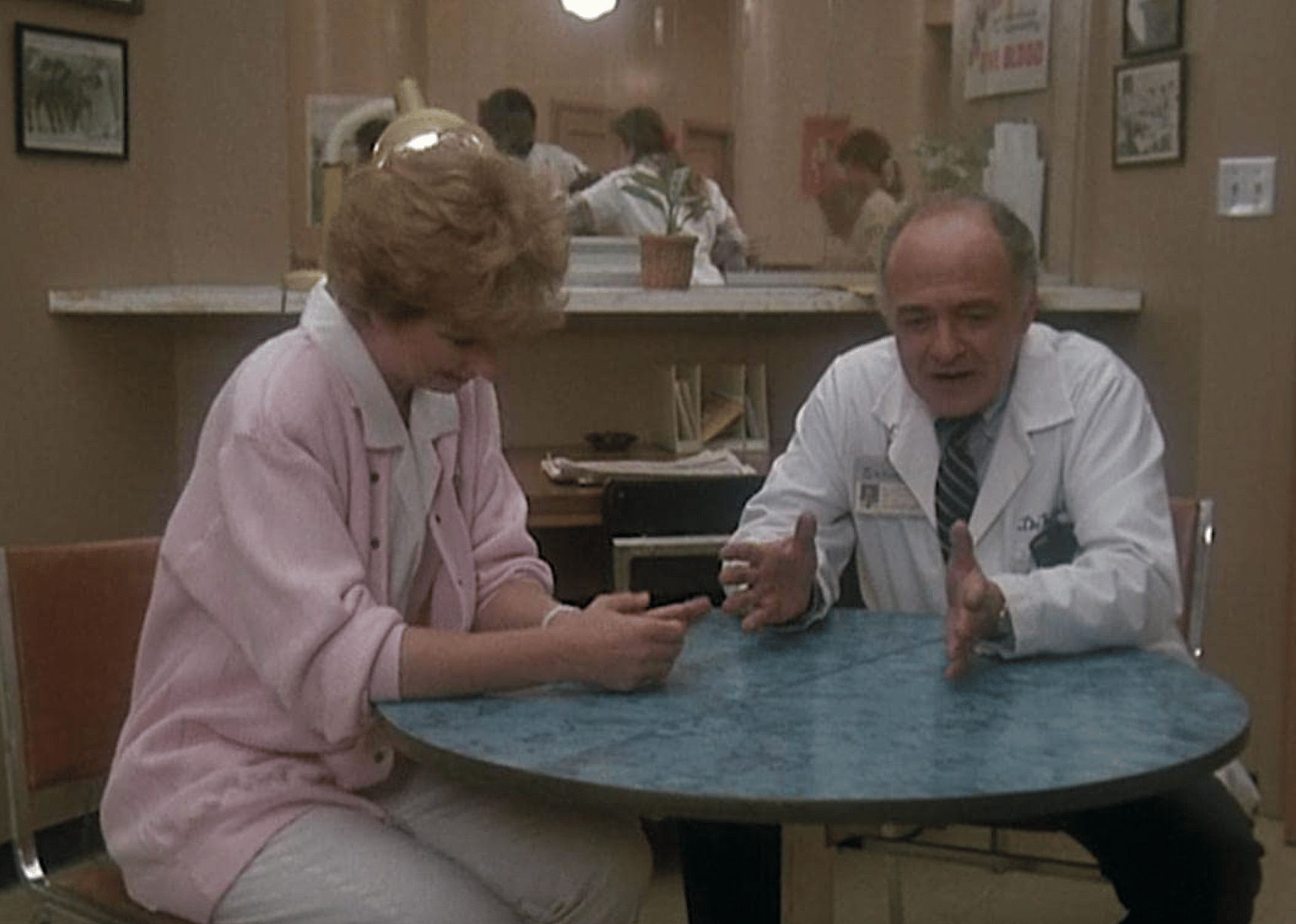 Ed Flanders and Christina Pickles in "St. Elsewhere"