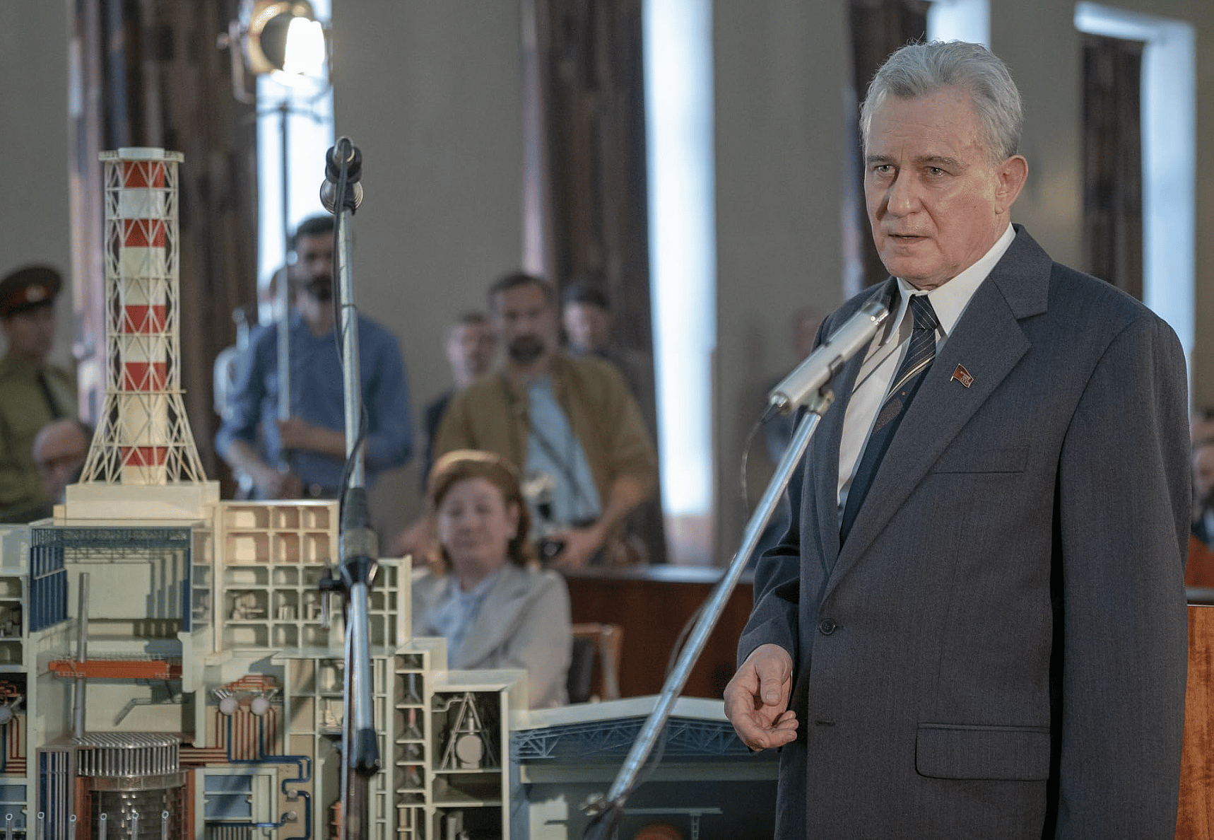 Stellan Skarsgard in a scene from "Chernobyl."