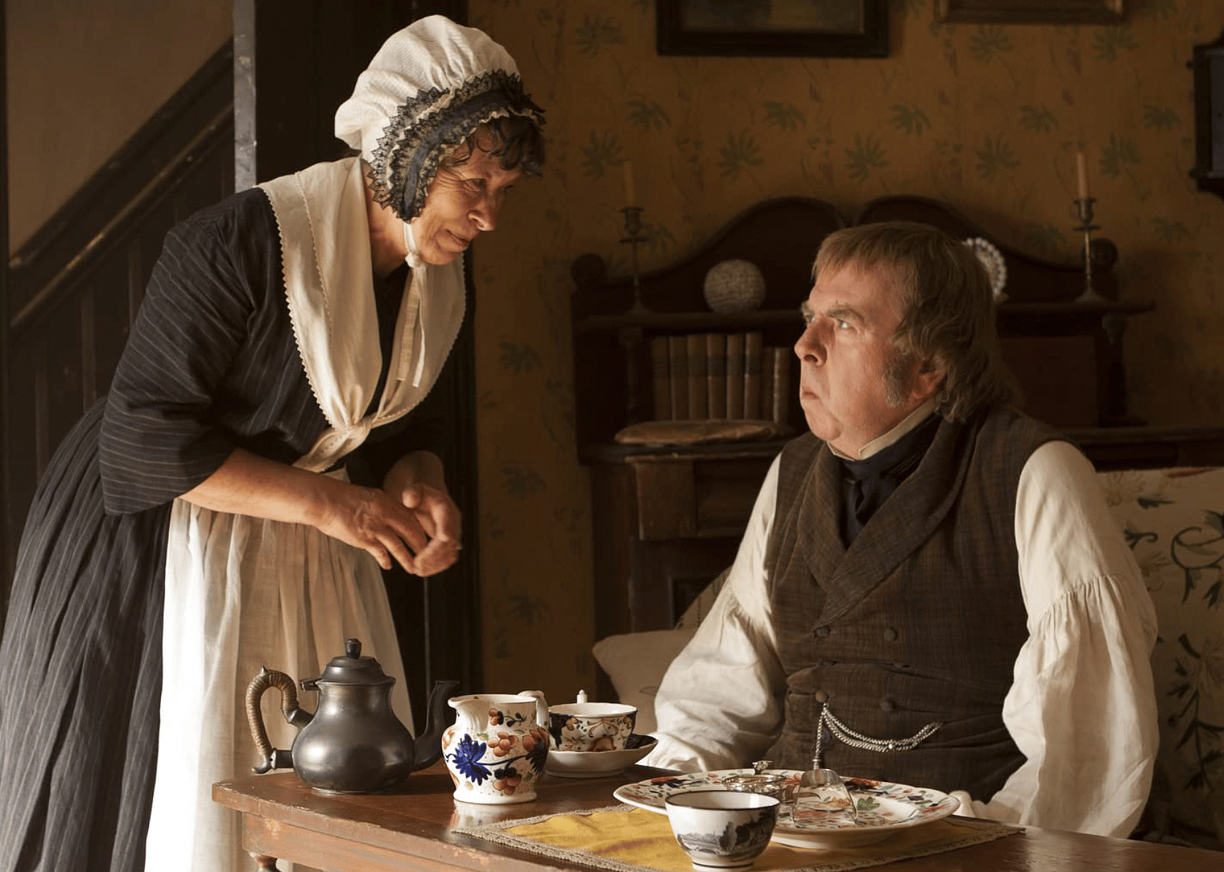 Timothy Spall and Marion Bailey in Mr. Turner.