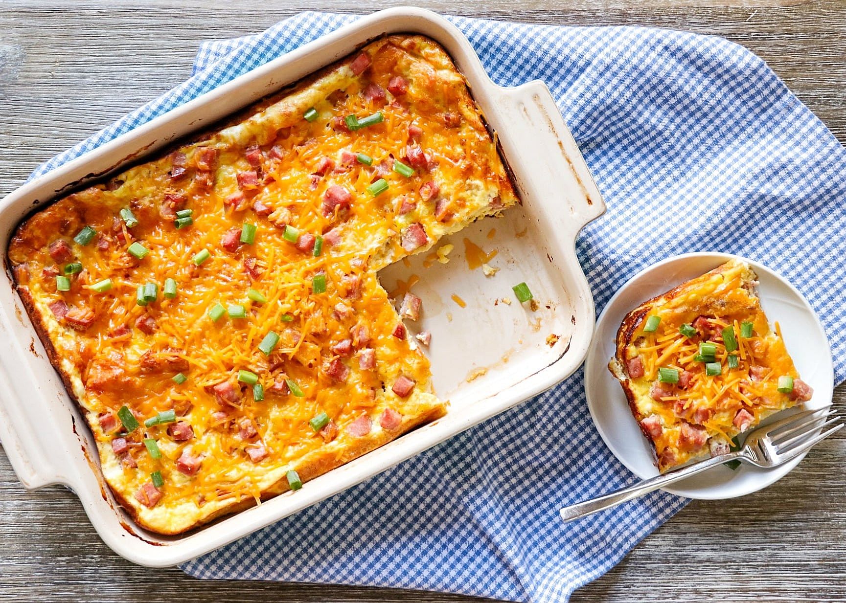 Ham and Cheese Overnight Breakfast Casserole