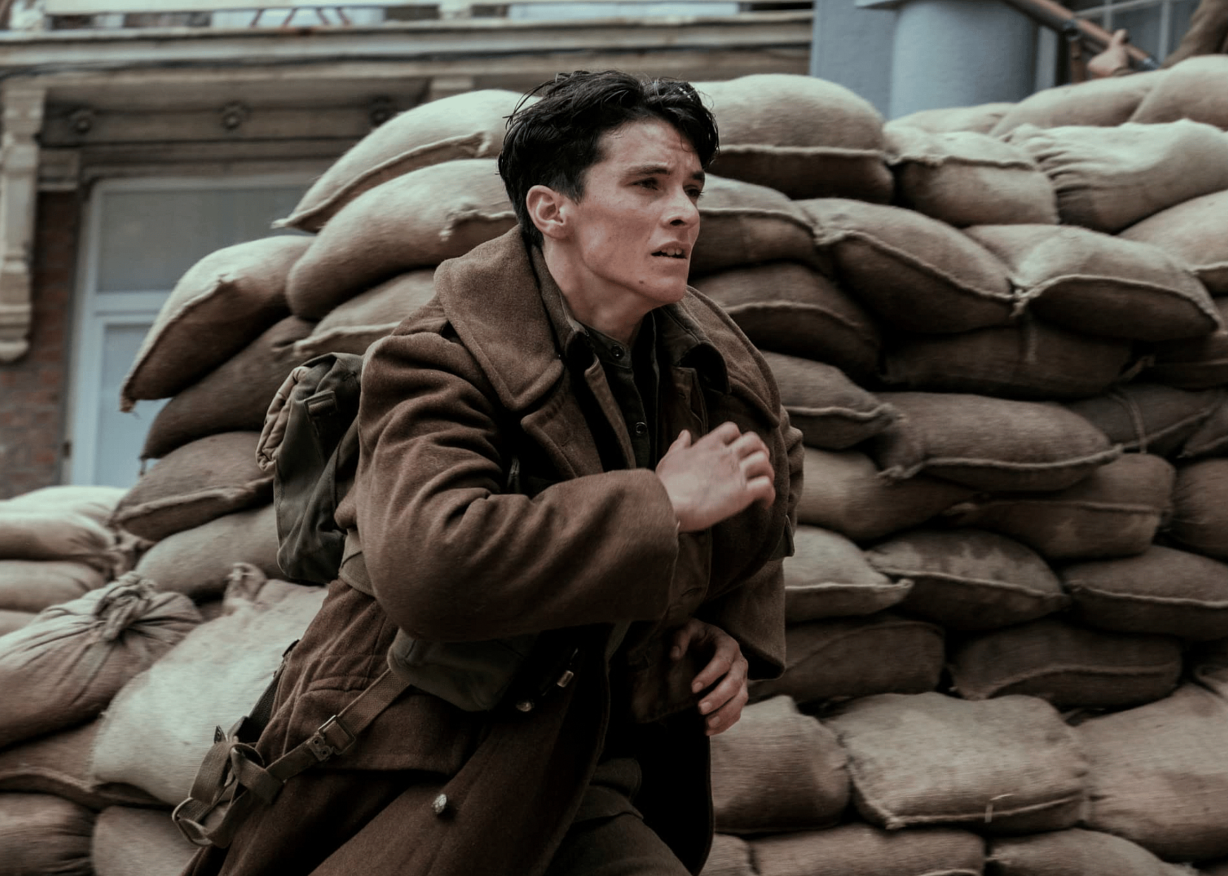 Fionn Whitehead in a scene from 'Dunkirk'.