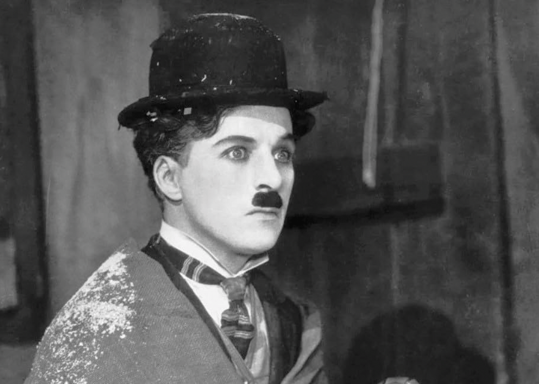Charles Chaplin in a scene from "The Gold Rush".