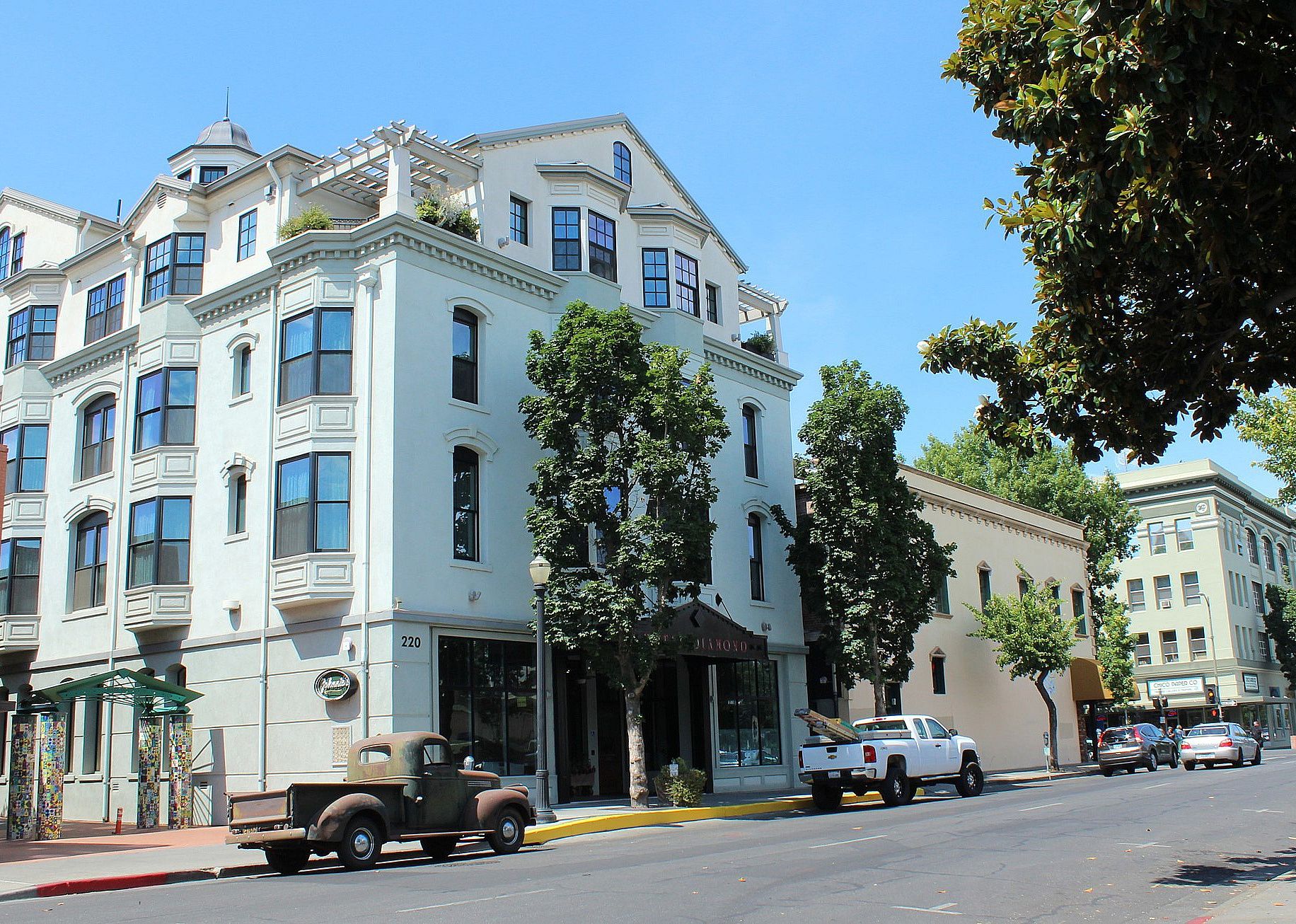 Businesses in downtown Chico.