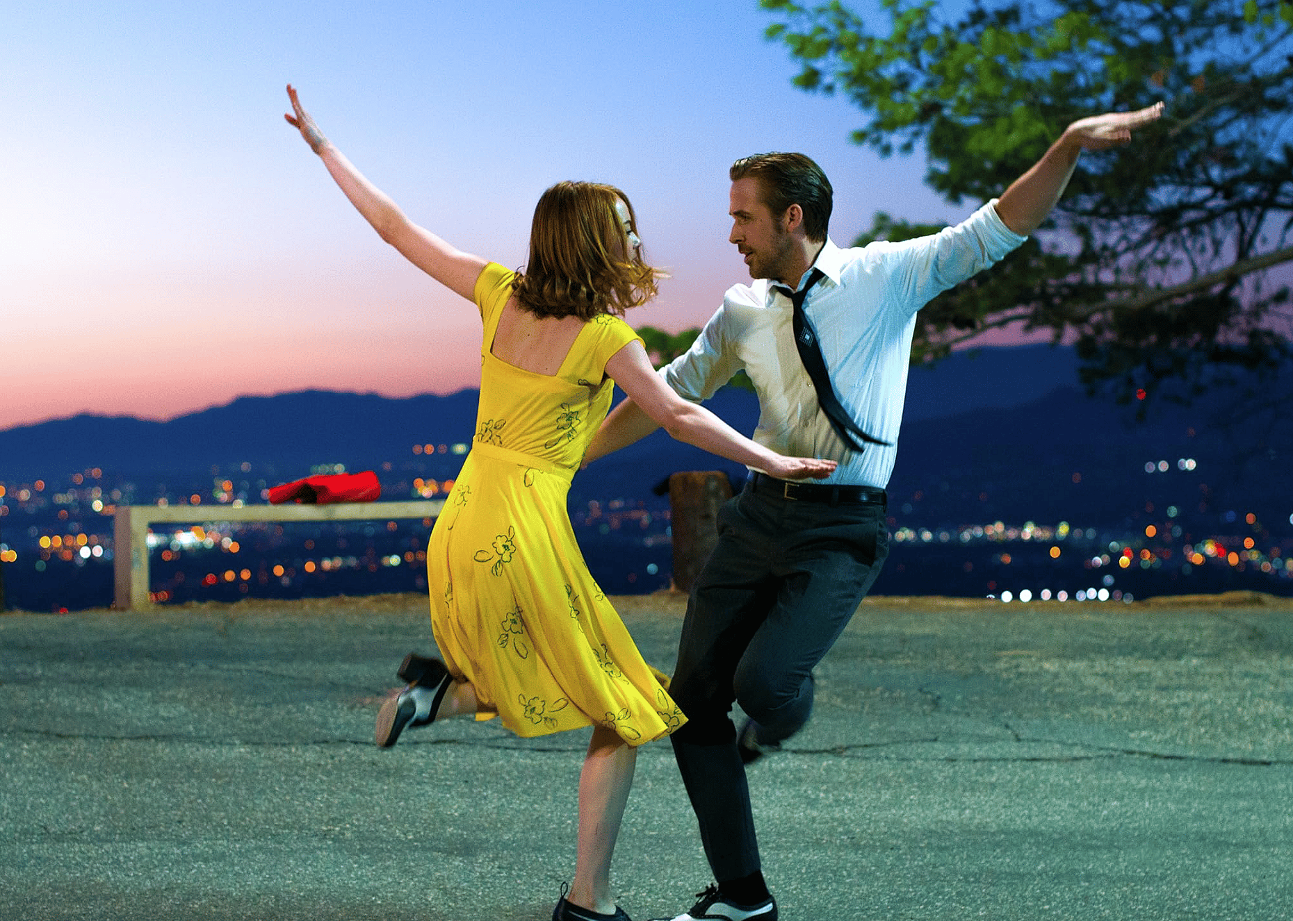 Ryan Gosling and Emma Stone in La La Land.