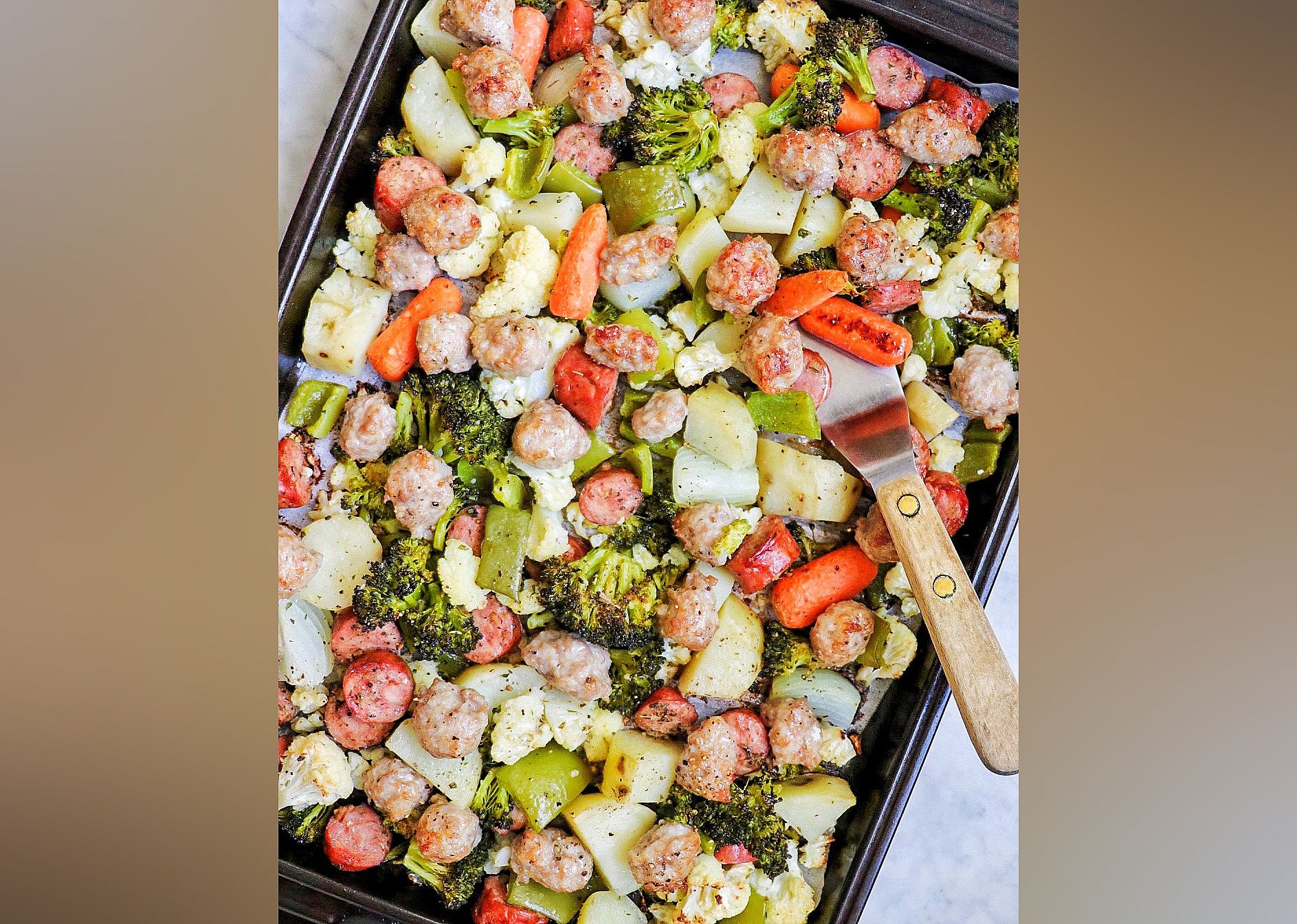 Sheet Pan Dinner with Sausage and Roasted Vegetables