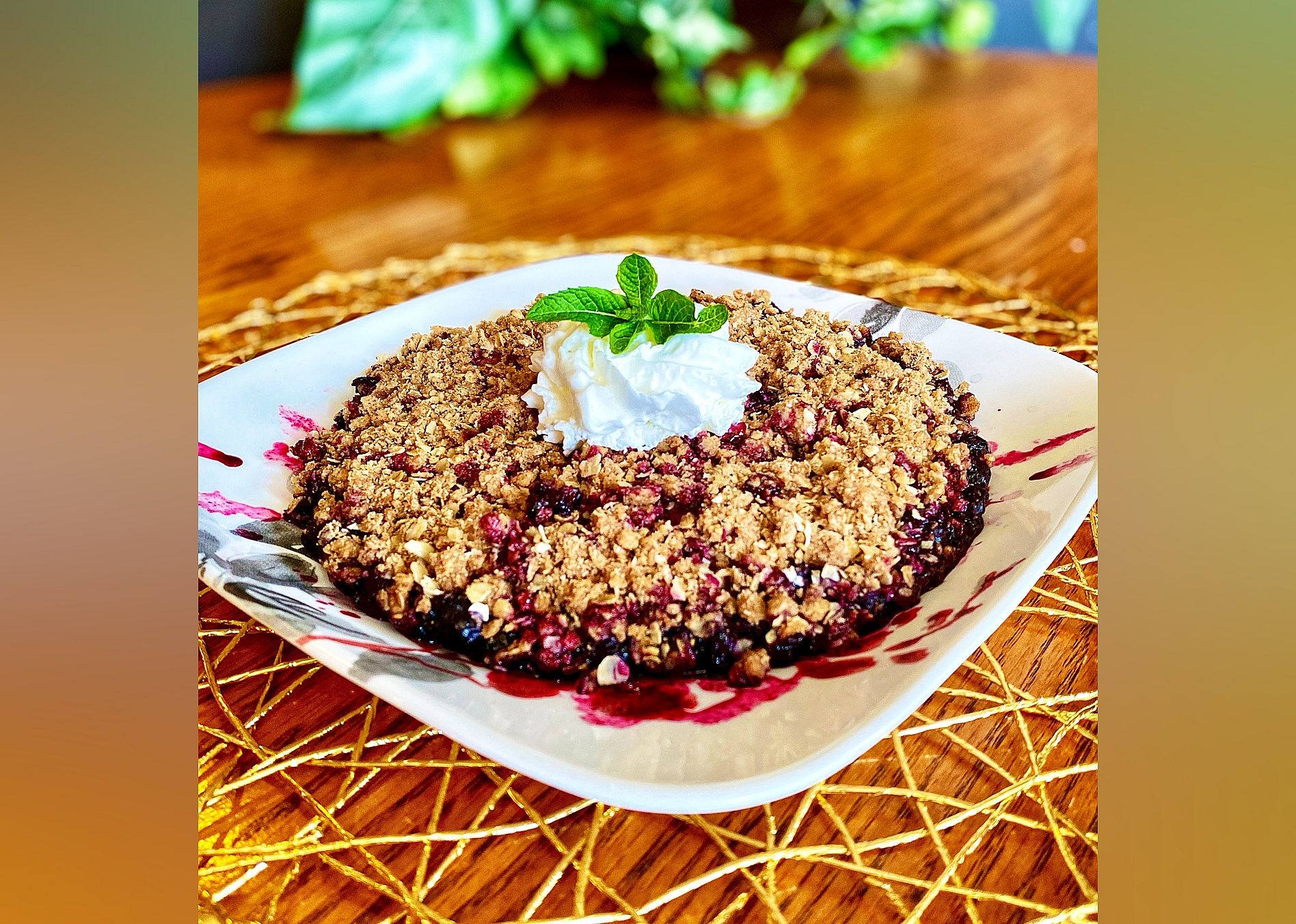 Frozen Blueberry Crisp