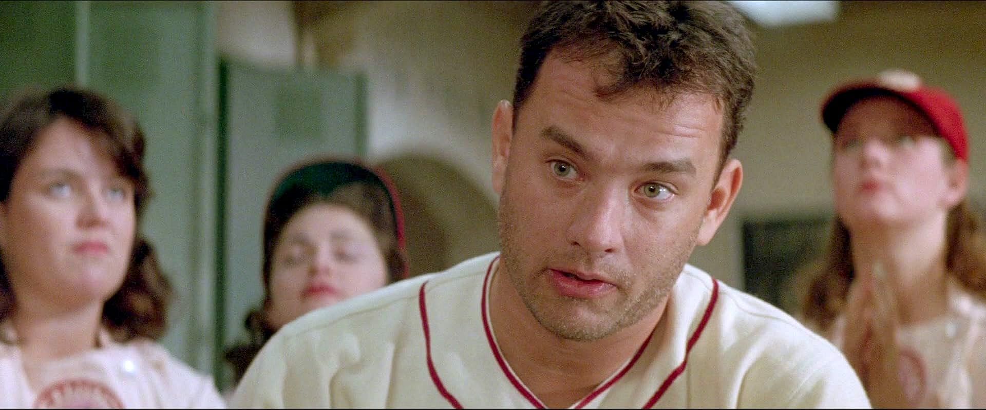 Tom Hanks plays a baseball manager, and shares the screen with Geena Davis.