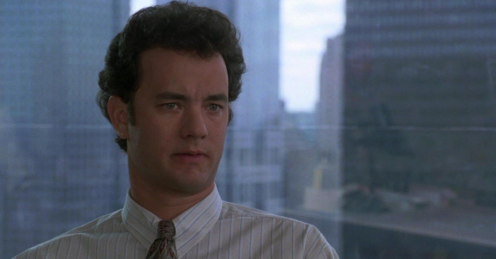 Tom Hanks plays a romantic character that falls in love with Meg Ryan's character.