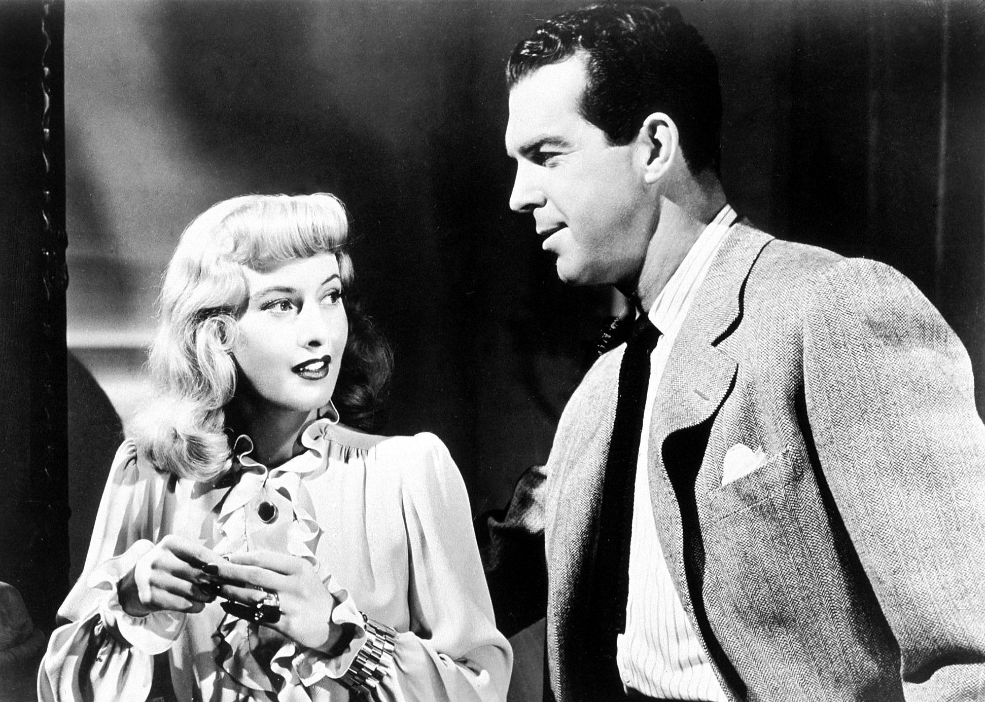 Actors in a scene from ‘Double Indemnity’.