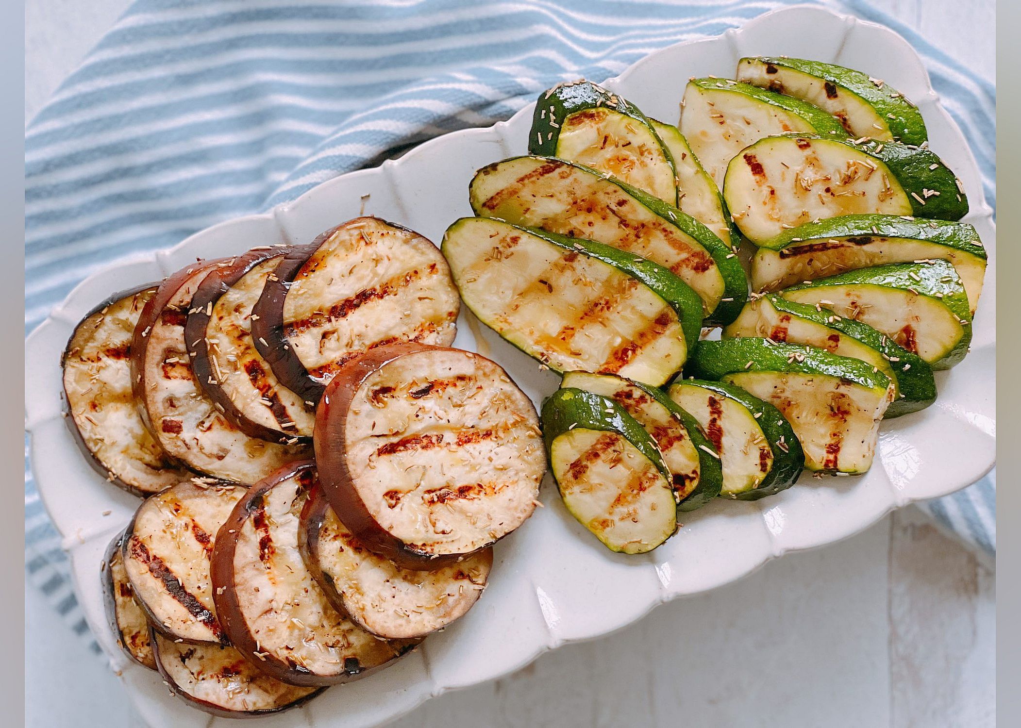 Grilled Eggplant and Zucchini