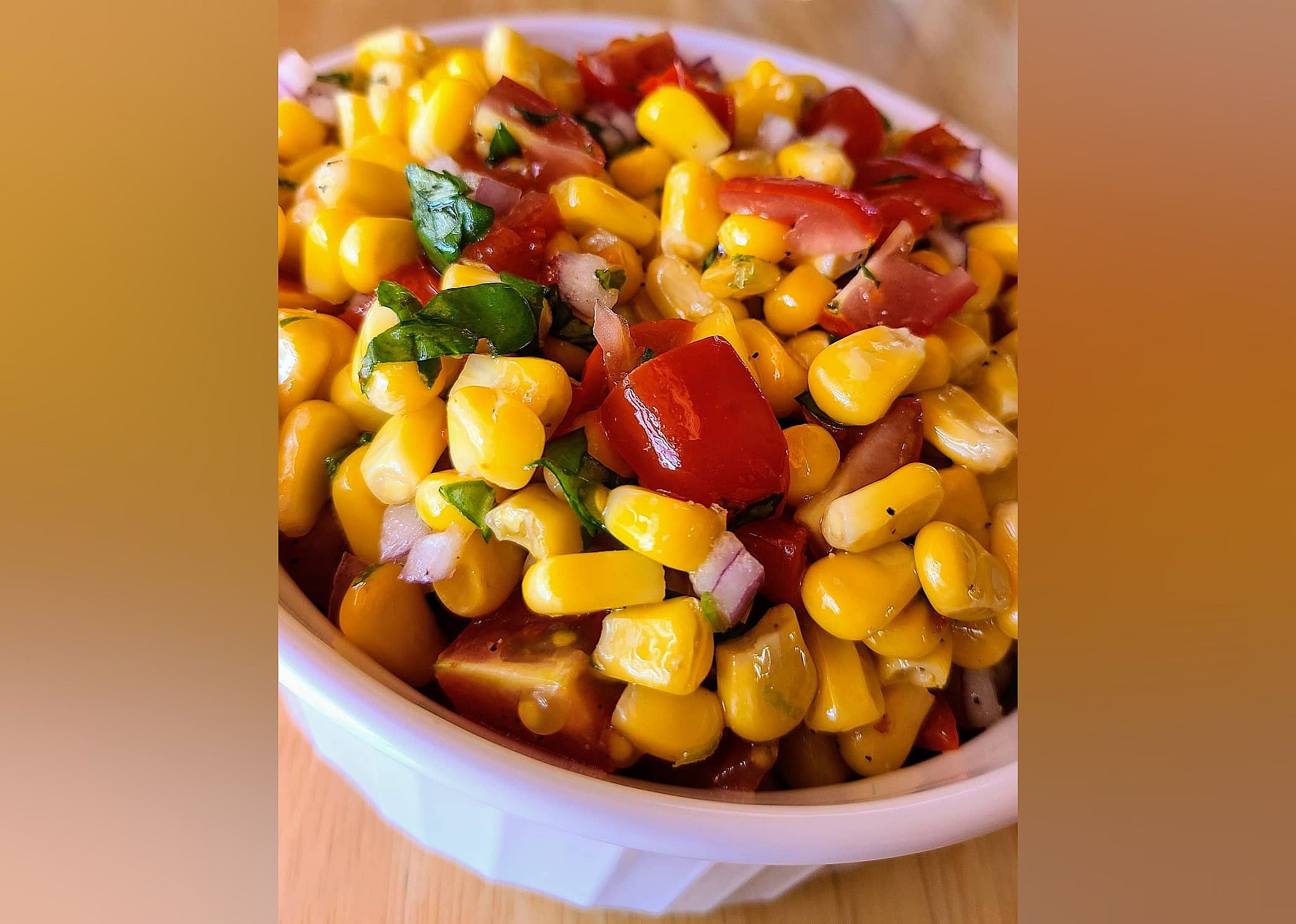 Summer Salad with Grilled Corn and Cherry Tomatoes