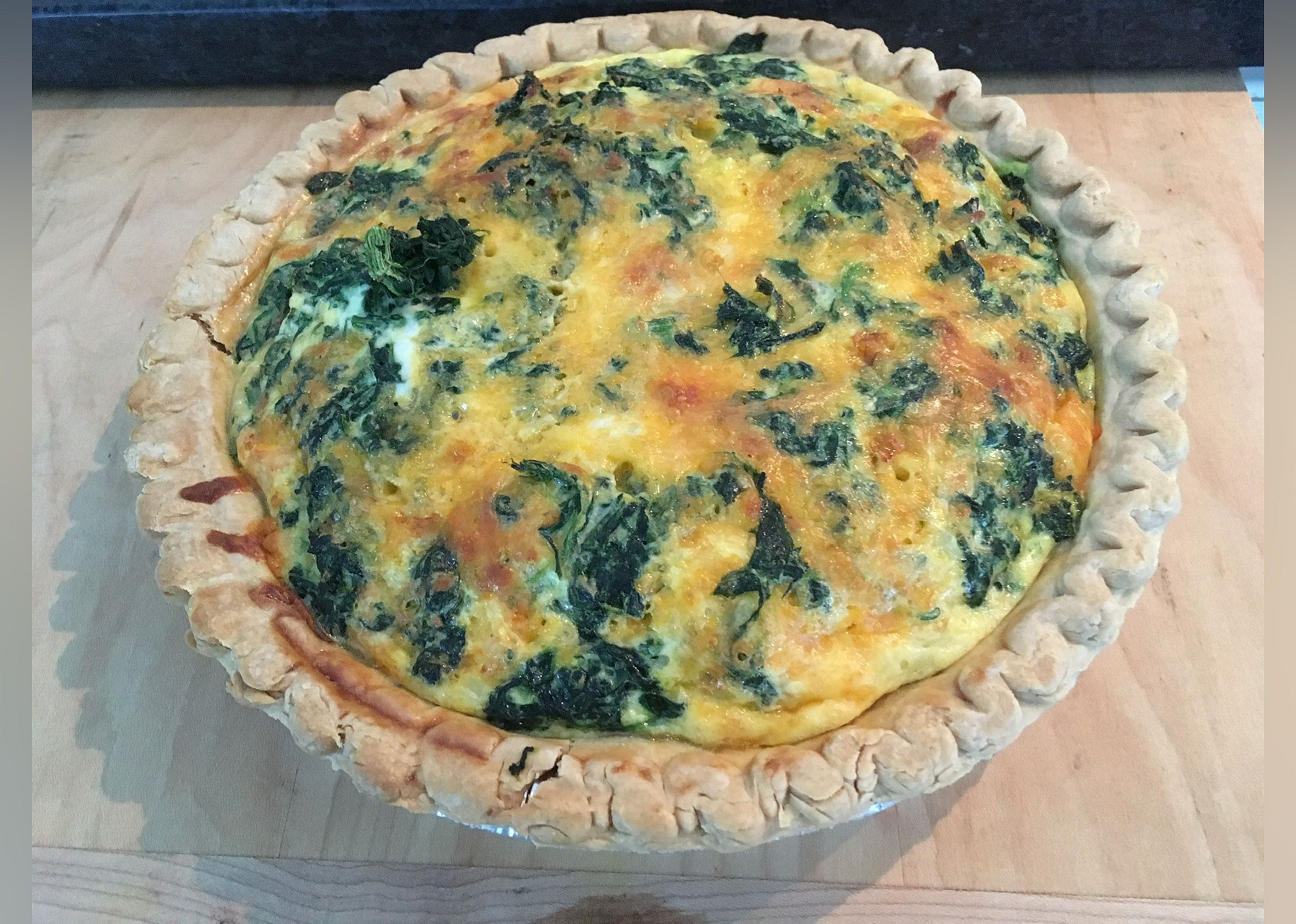 Light and Fluffy Spinach Quiche
