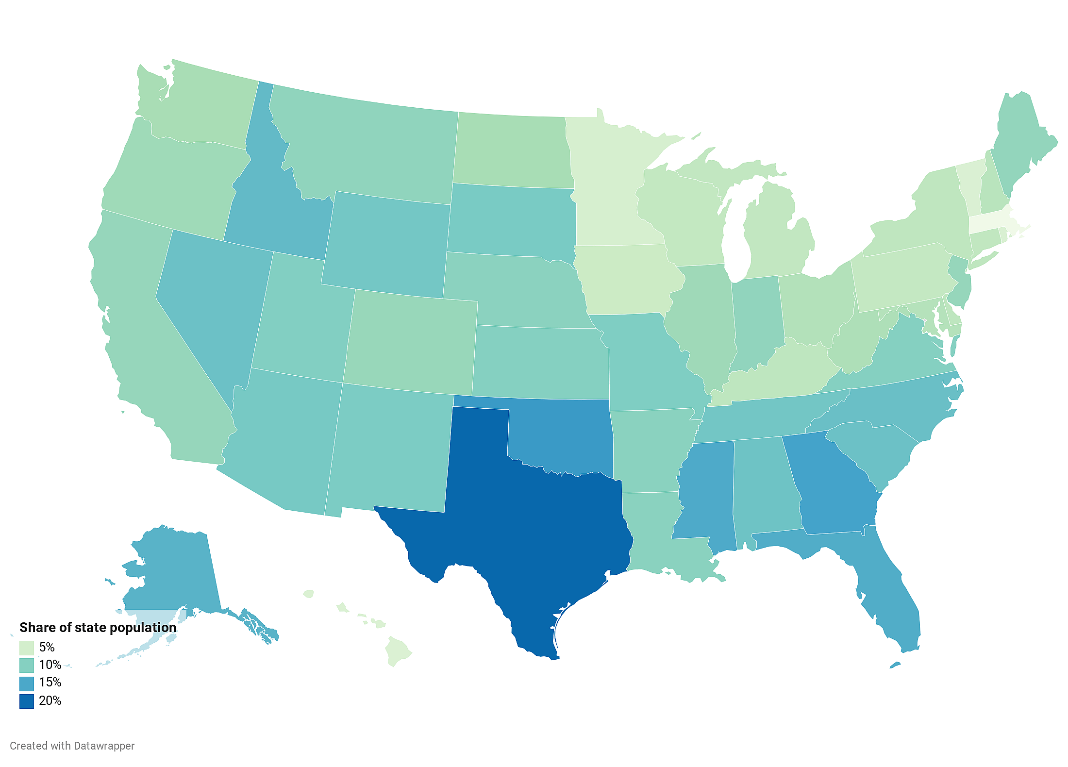 Population without health insurance: Demographics