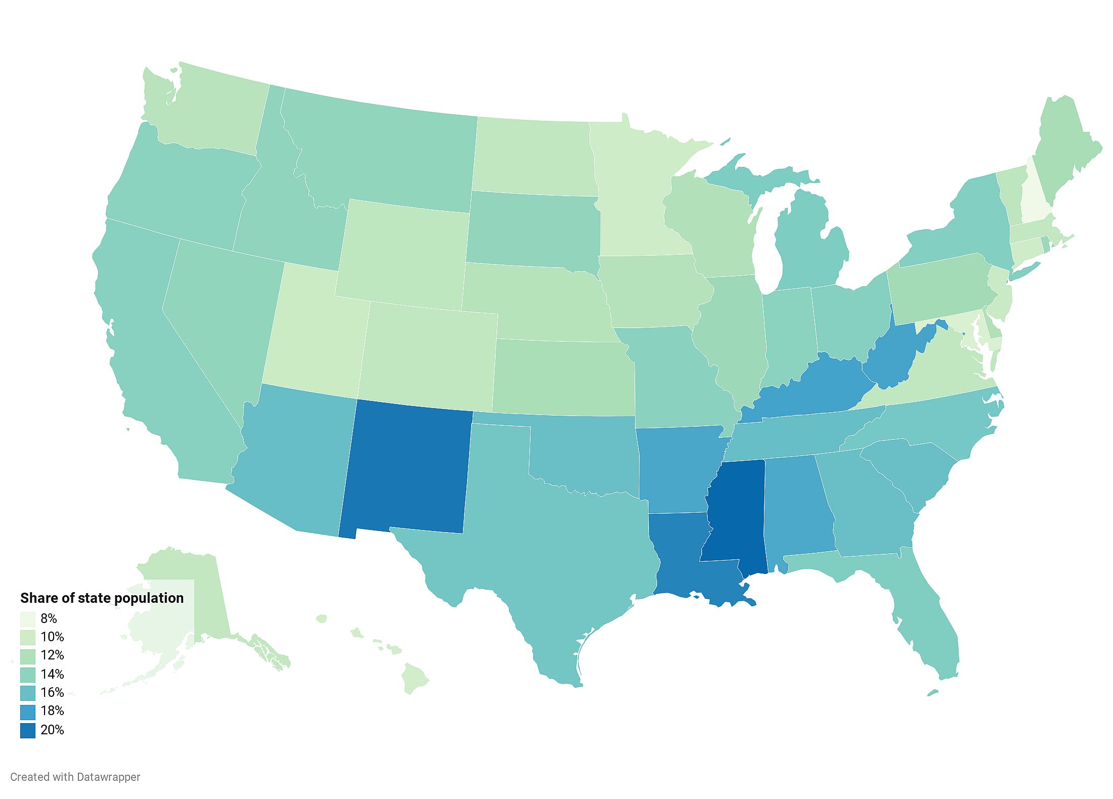 Population below poverty line: Demographics