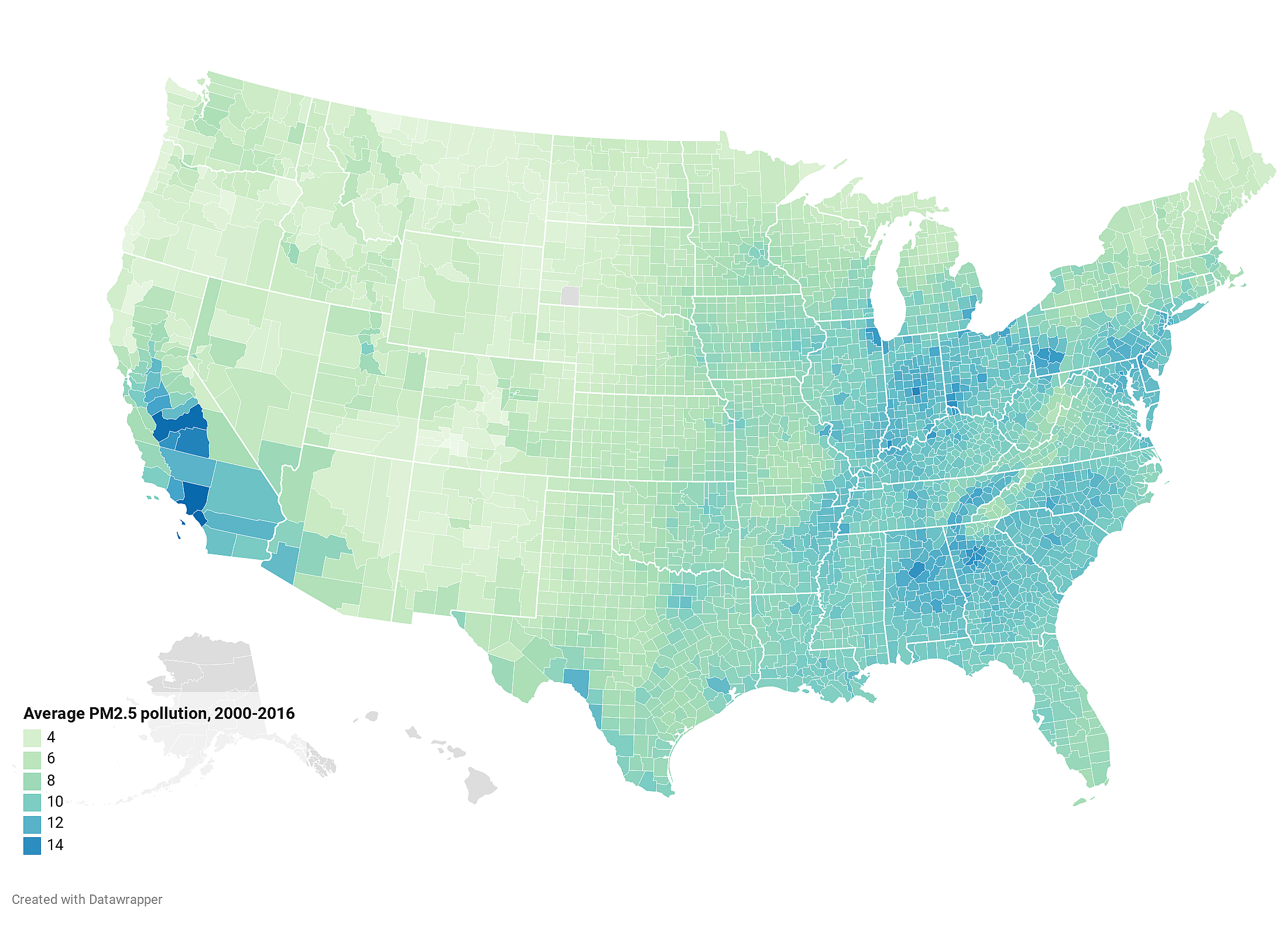 Population in areas with heavy air pollution: Demographics