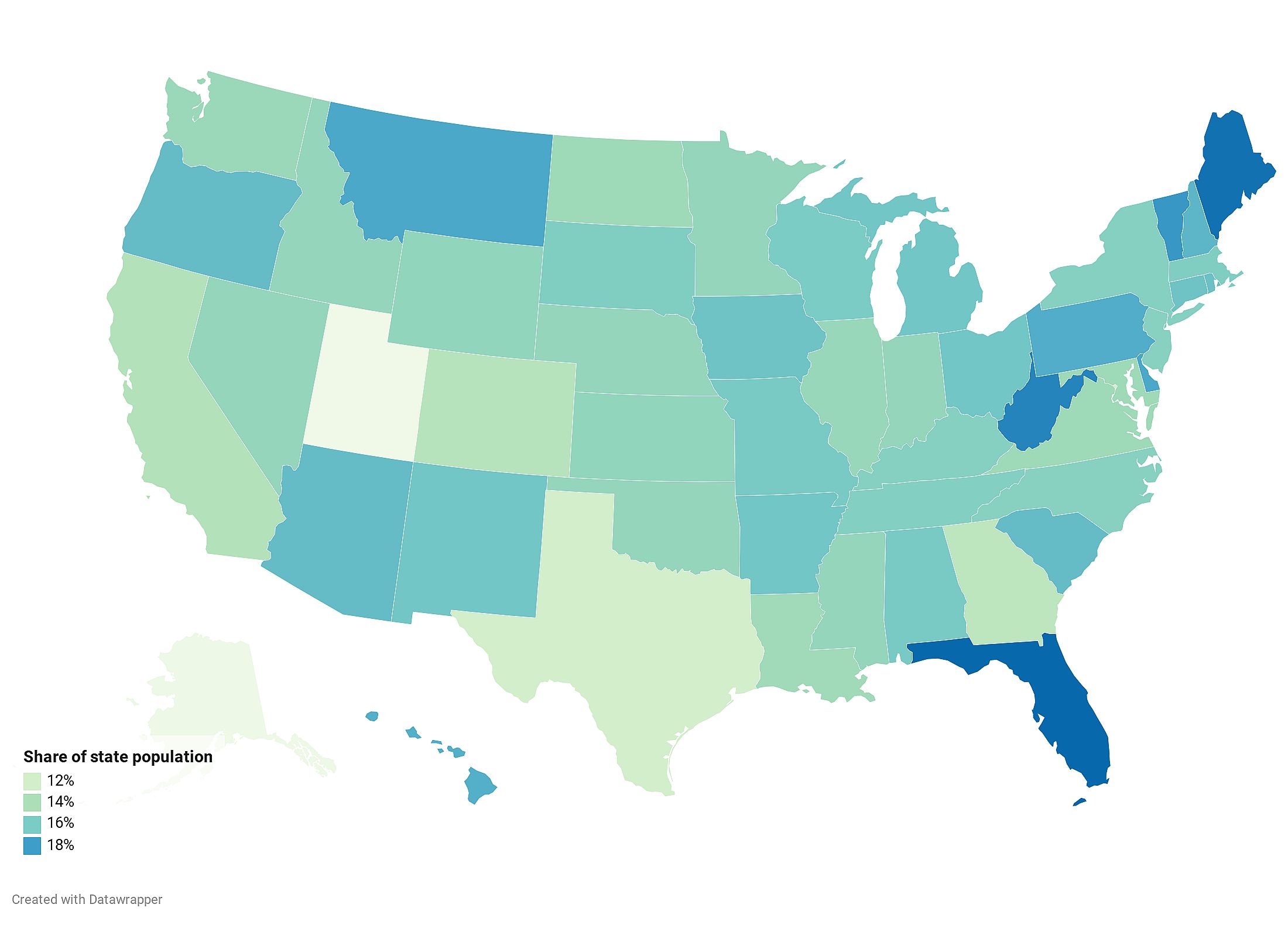 Senior population (adults 65+): Demographics