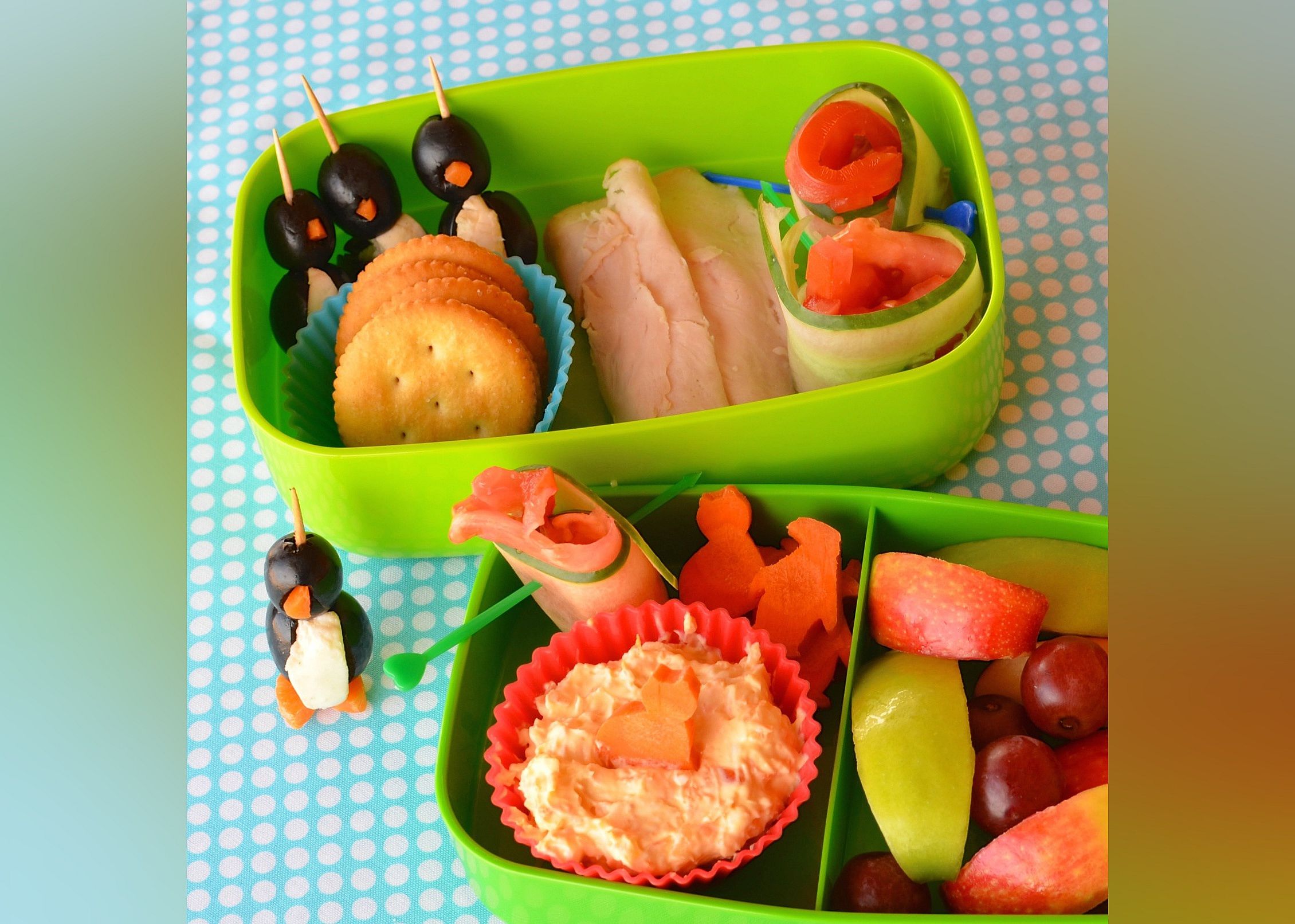 Kids' Turkey and Cream Cheese Spread Bento Box