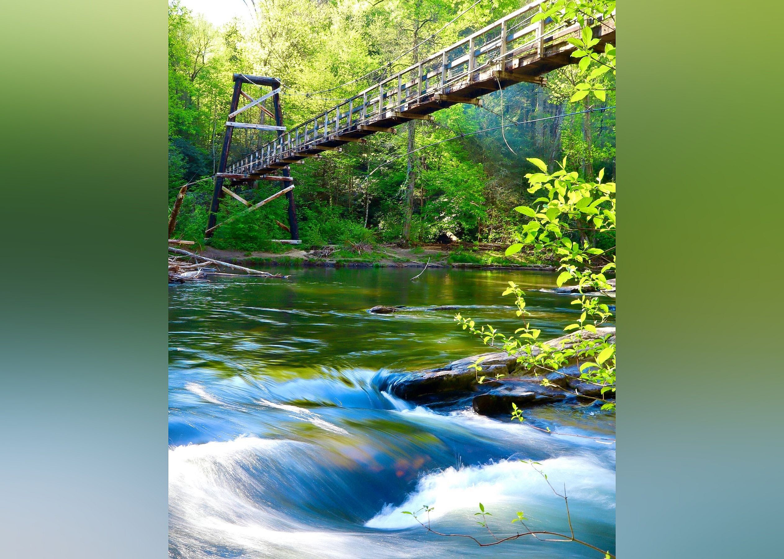 #21. Toccoa River Swinging Bridge
