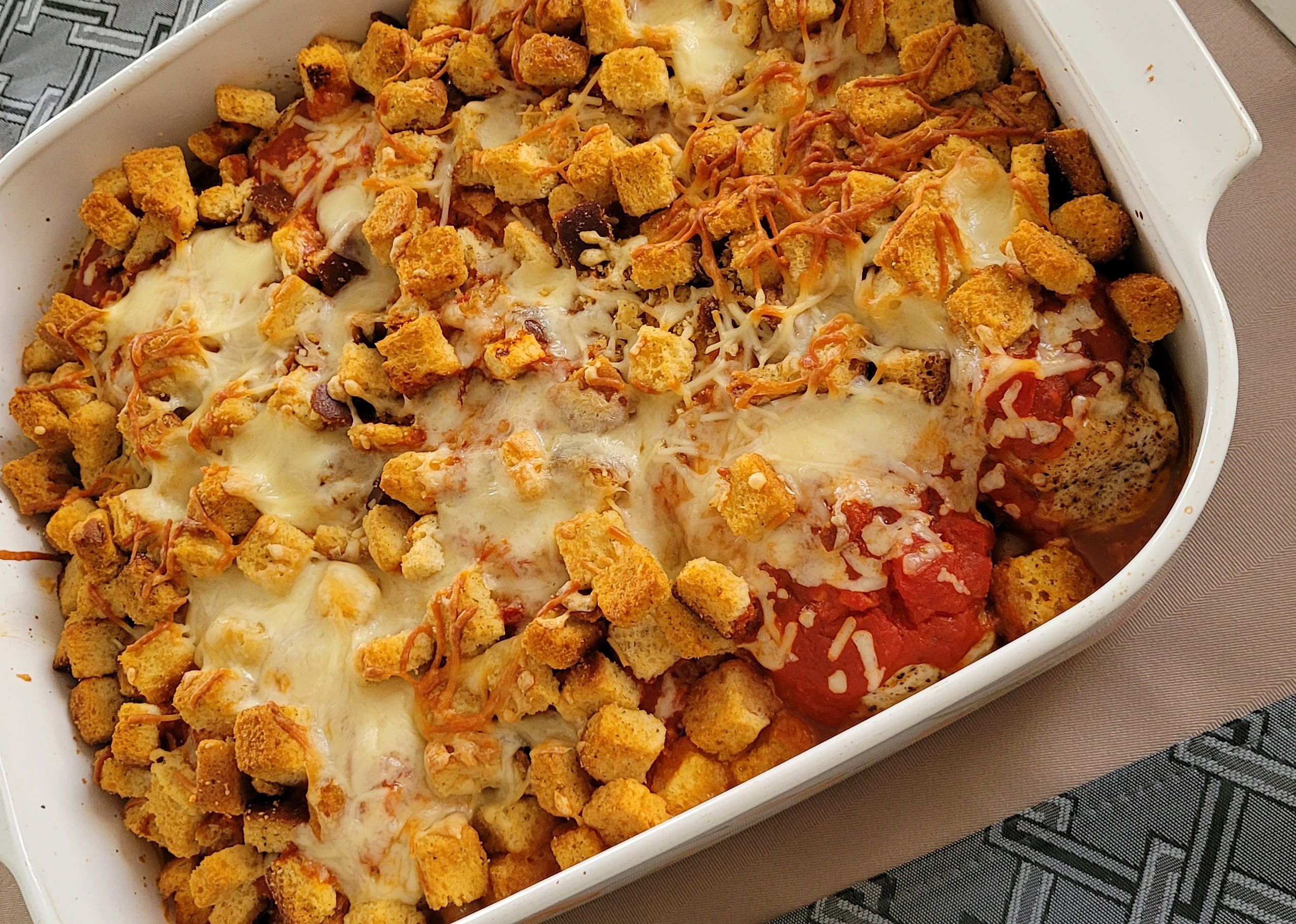 The Best Parmesan Chicken Bake