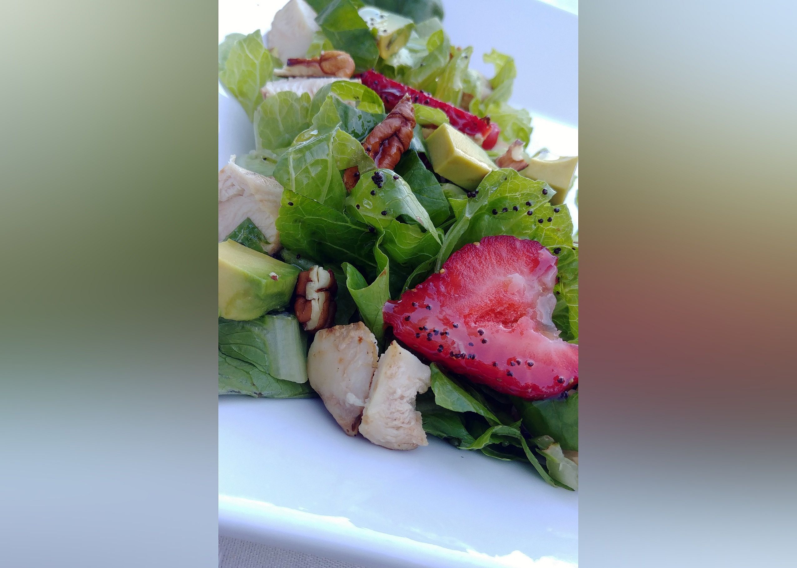 Grilled Chicken Salad with Strawberries and Avocado