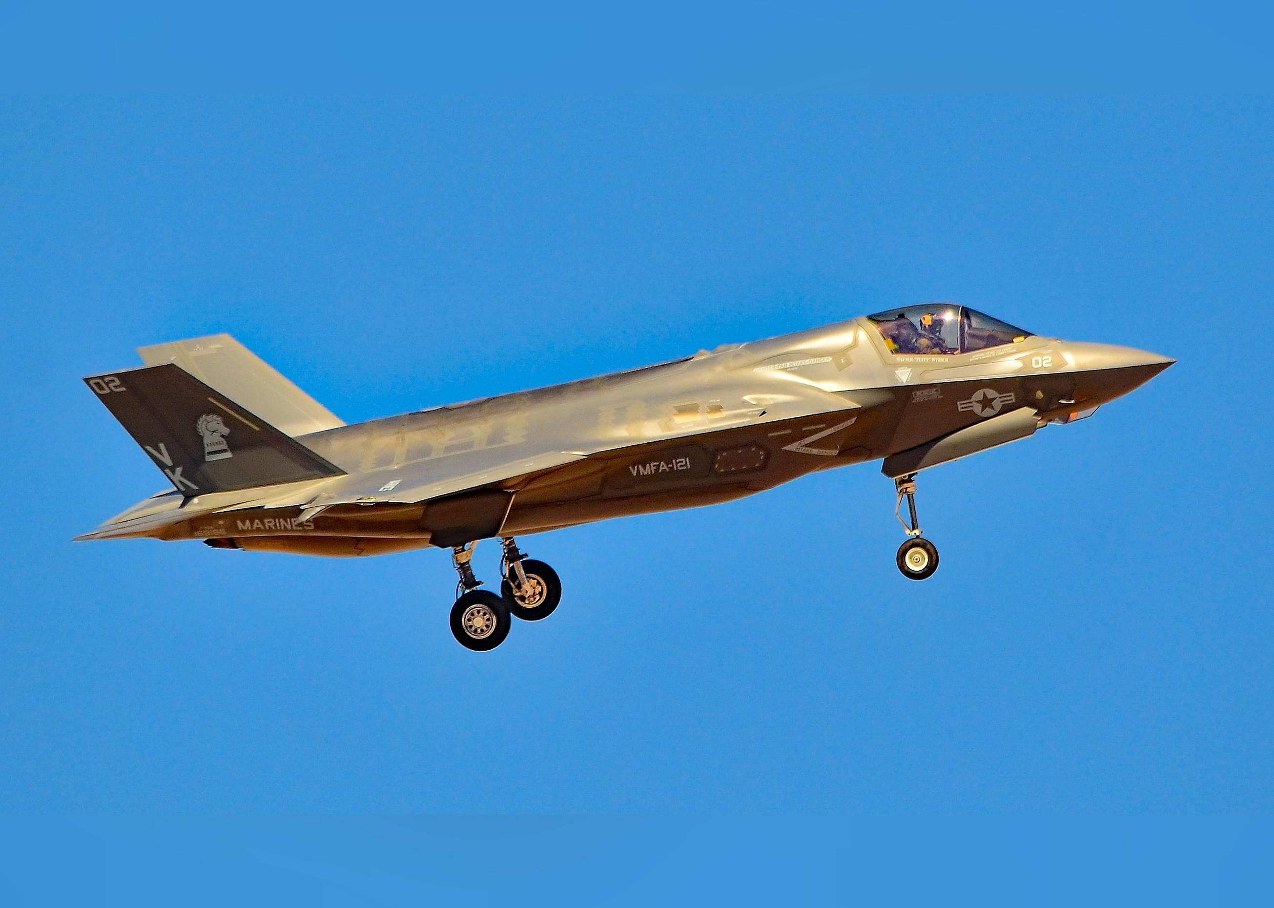 Pictured: Lockheed Martin F35B Lightning II at Marine Corps Air Station Yuma, Arizona