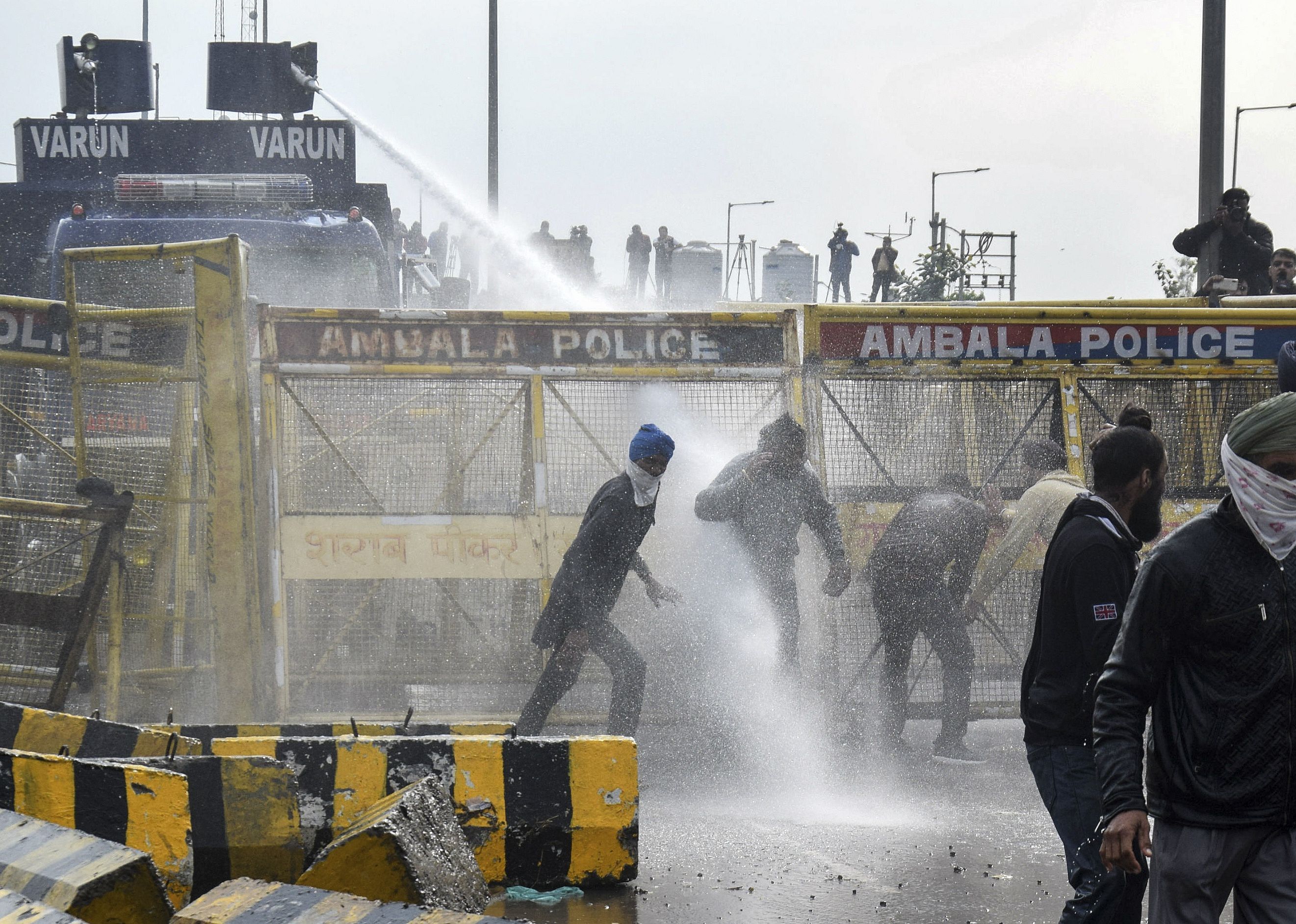 Nov. 23, 2020: Protesters march towards Delhi