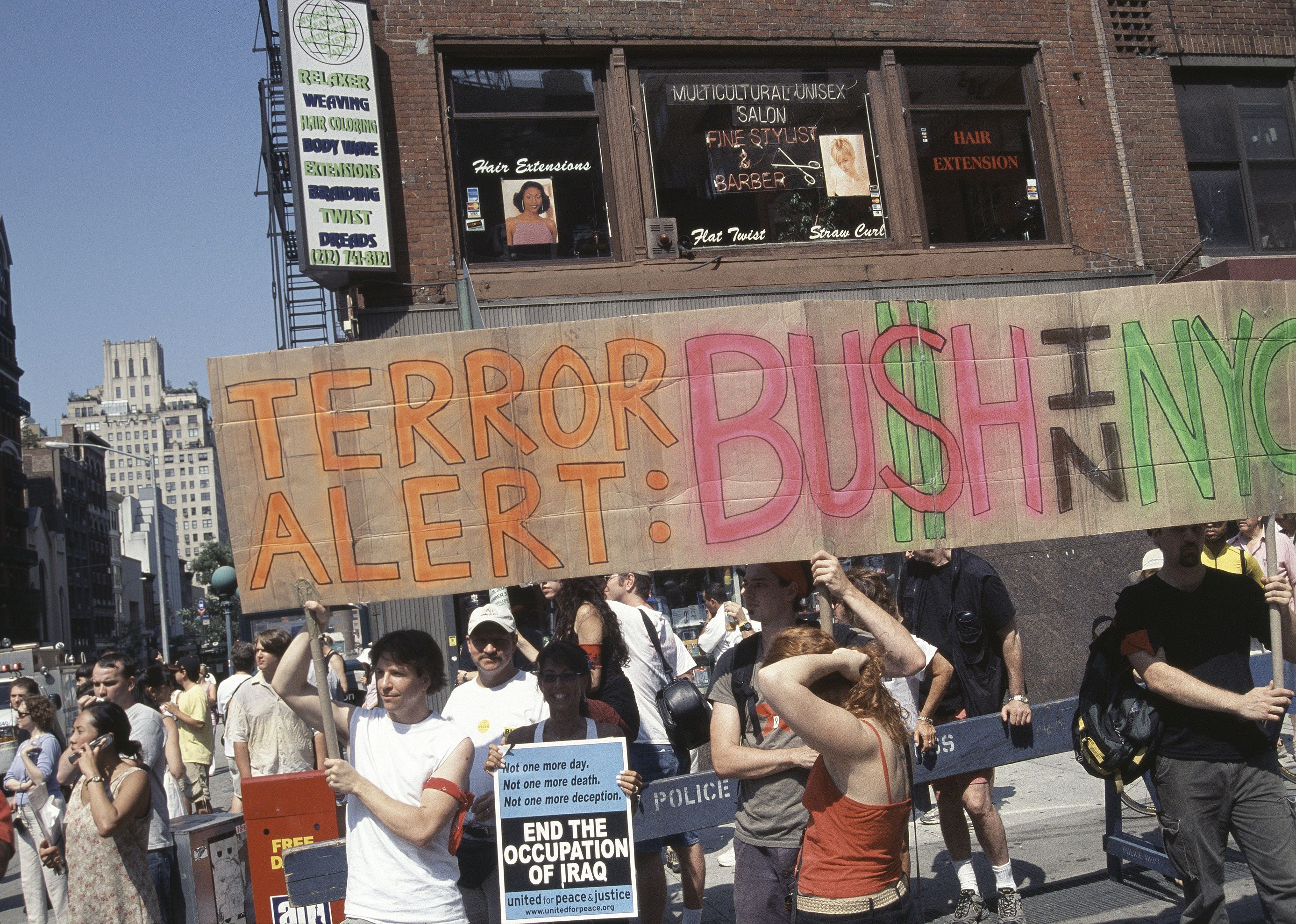 2004: Protesters oppose the RNC