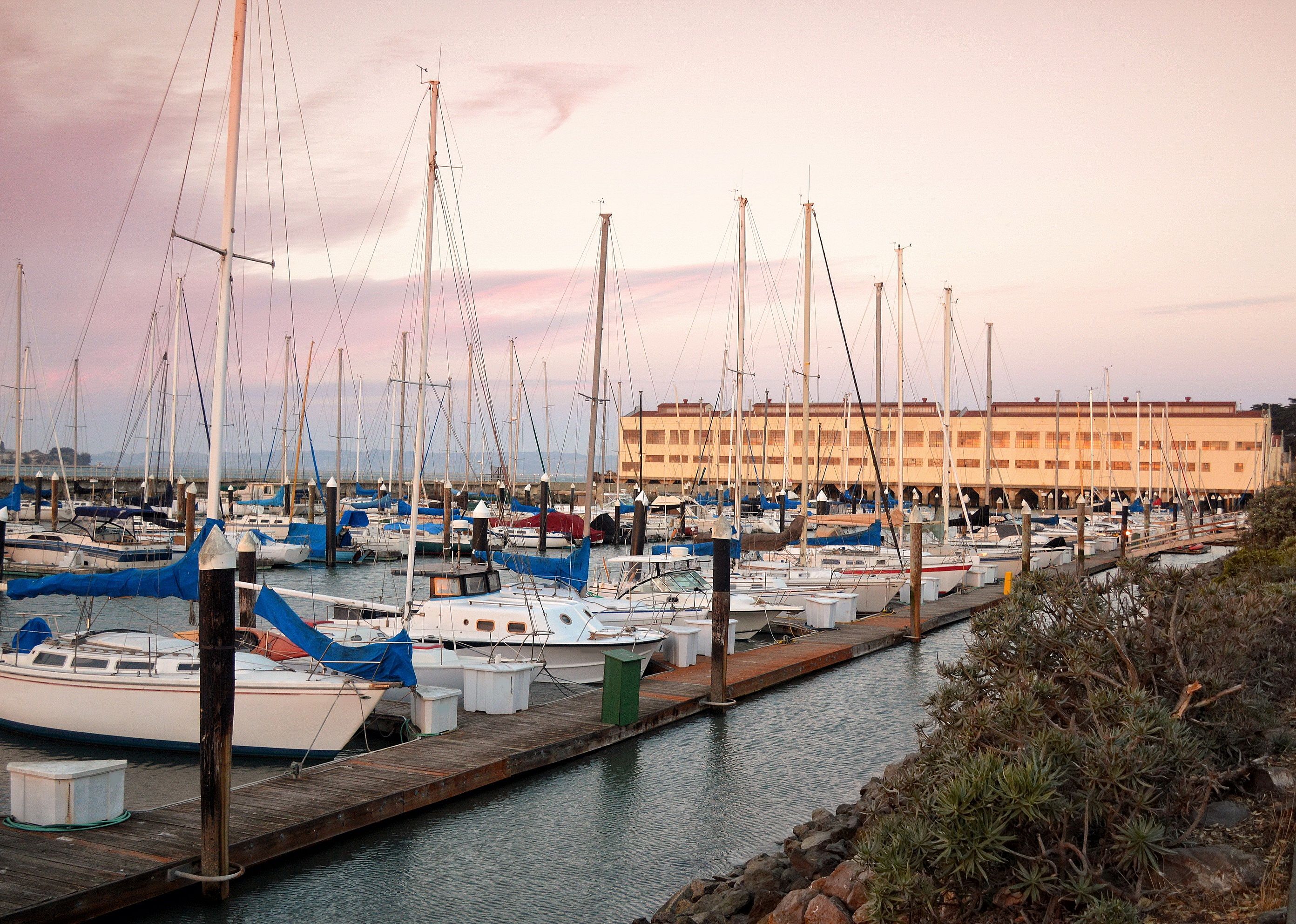Boats in a marina in Minnesota.