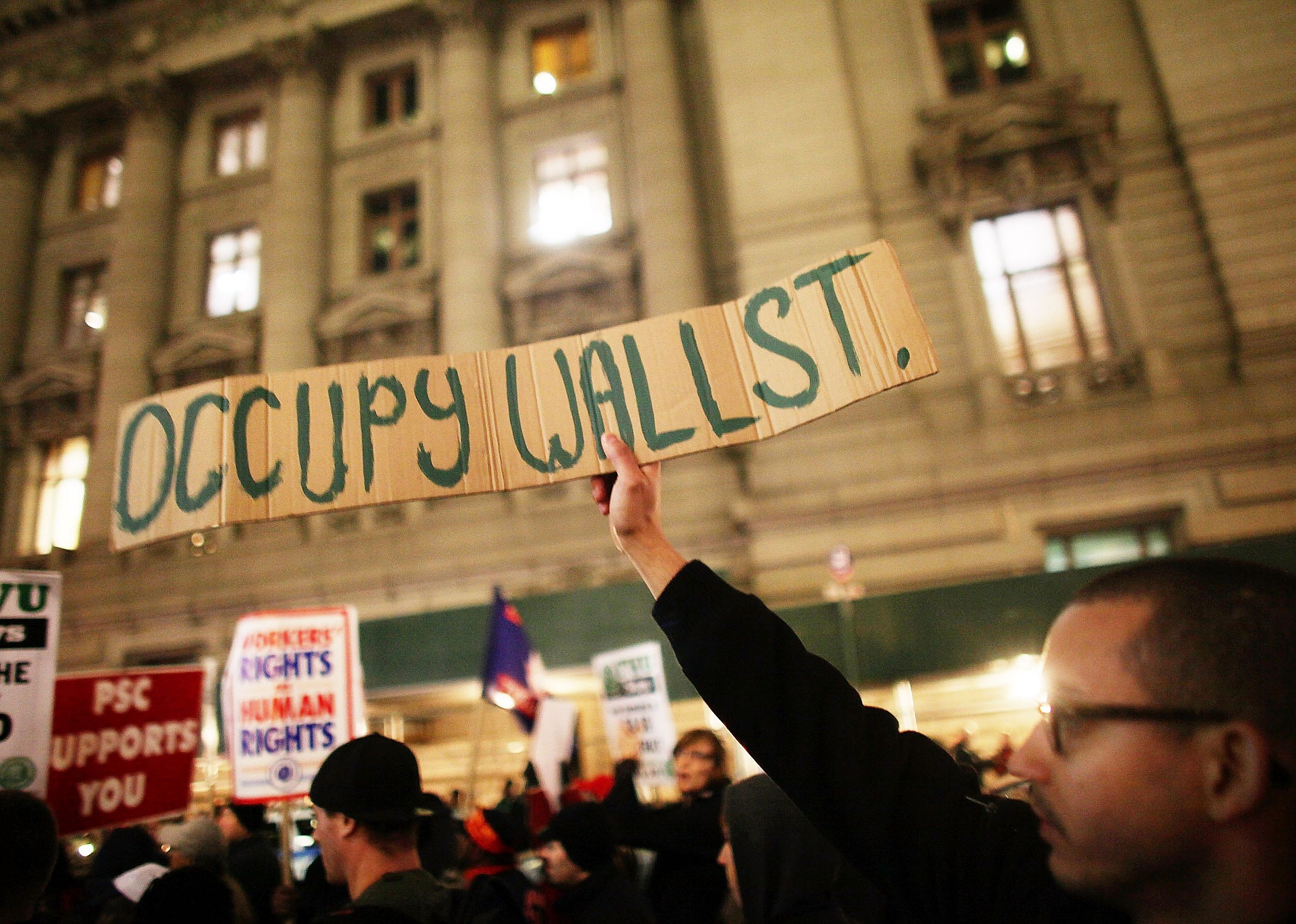 2011: Occupy Wall Street protests slow economic recovery